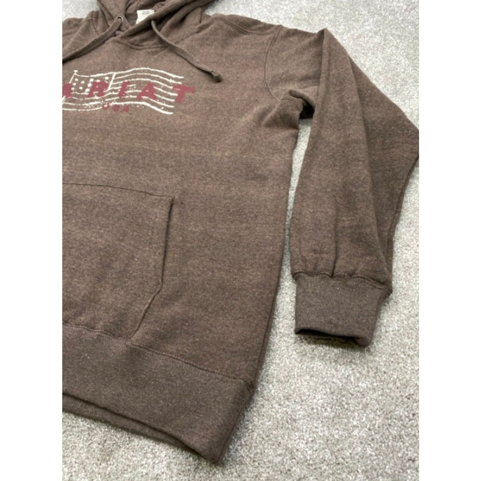 Ariat Ariat Hoodie Women's L Brown USA Logo Pockets Hooded Drawstring Long Sleeve - 5409 Size L / US 10 / IT 46 - 3 Thumbnail
