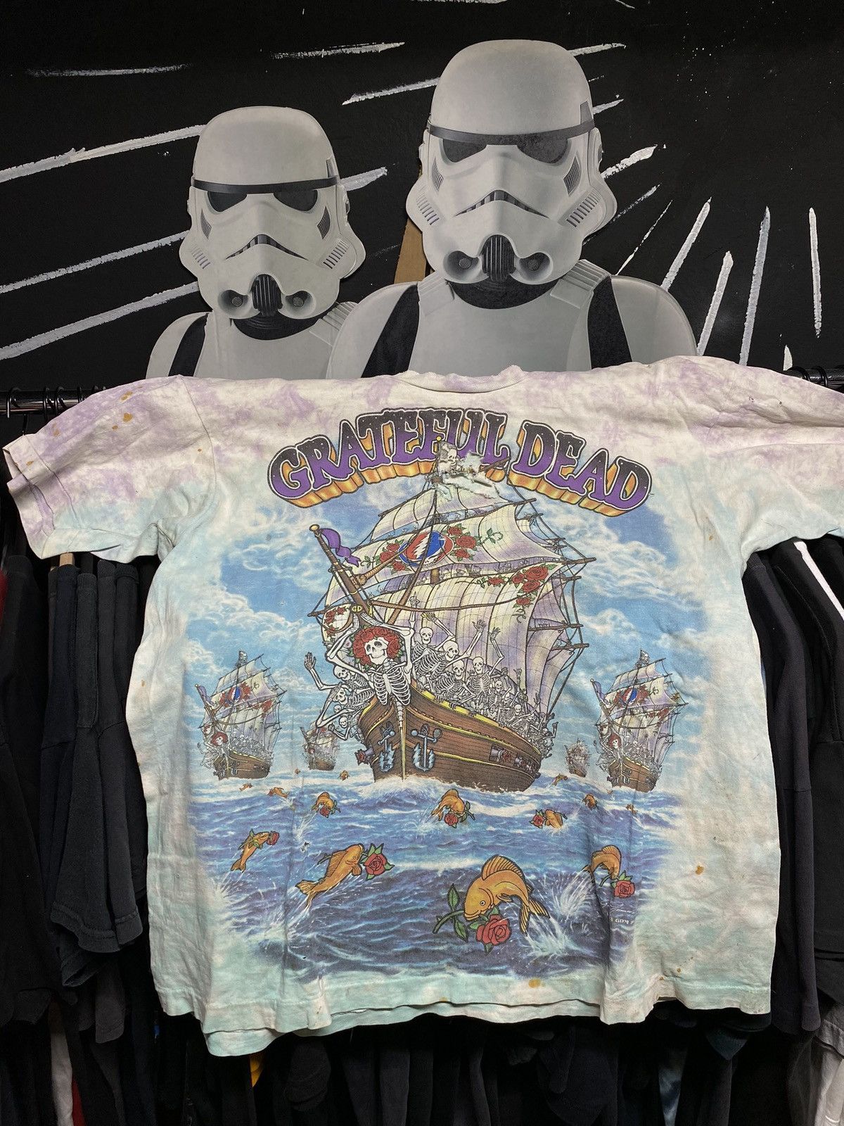 Band Tees 90’s Vintage Grateful Dead Liquid Blue Band Tee Shirt Large Size US L / EU 52-54 / 3 - 1 Thumbnail