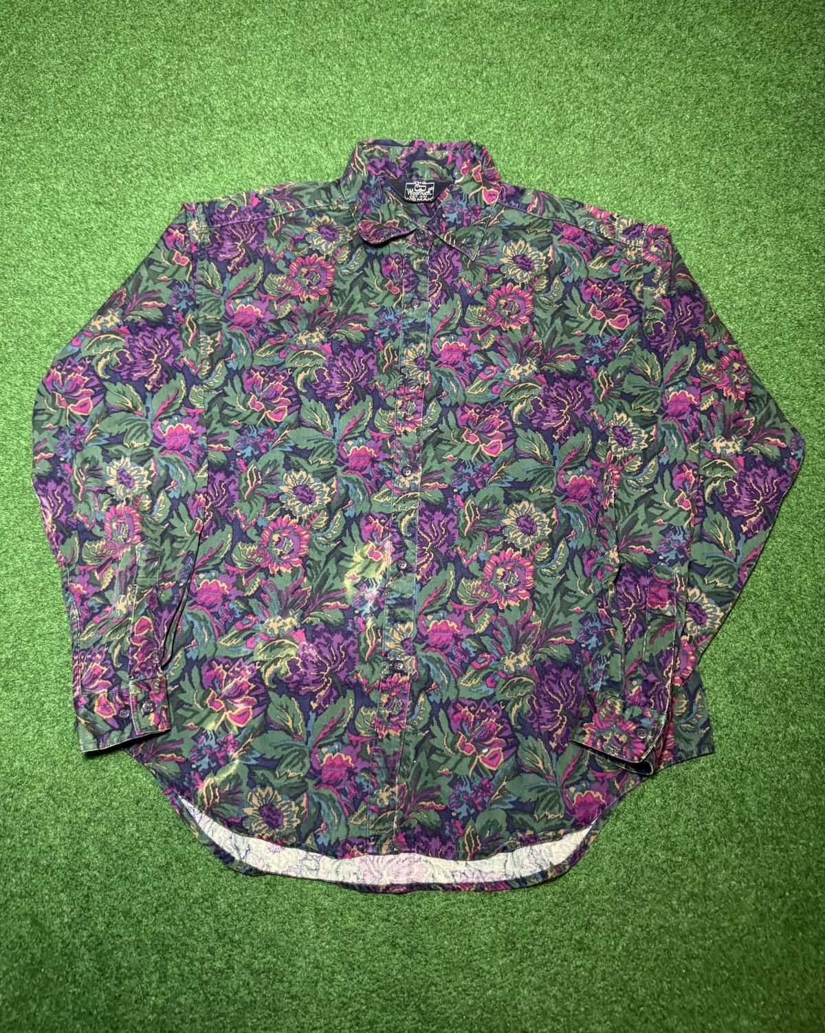 Woolrich Woolen Mills Woolrich Floral Flower Vintage 90s Button Up Blouse Shirt M Size M / US 6-8 / IT 42-44 - 1 Thumbnail
