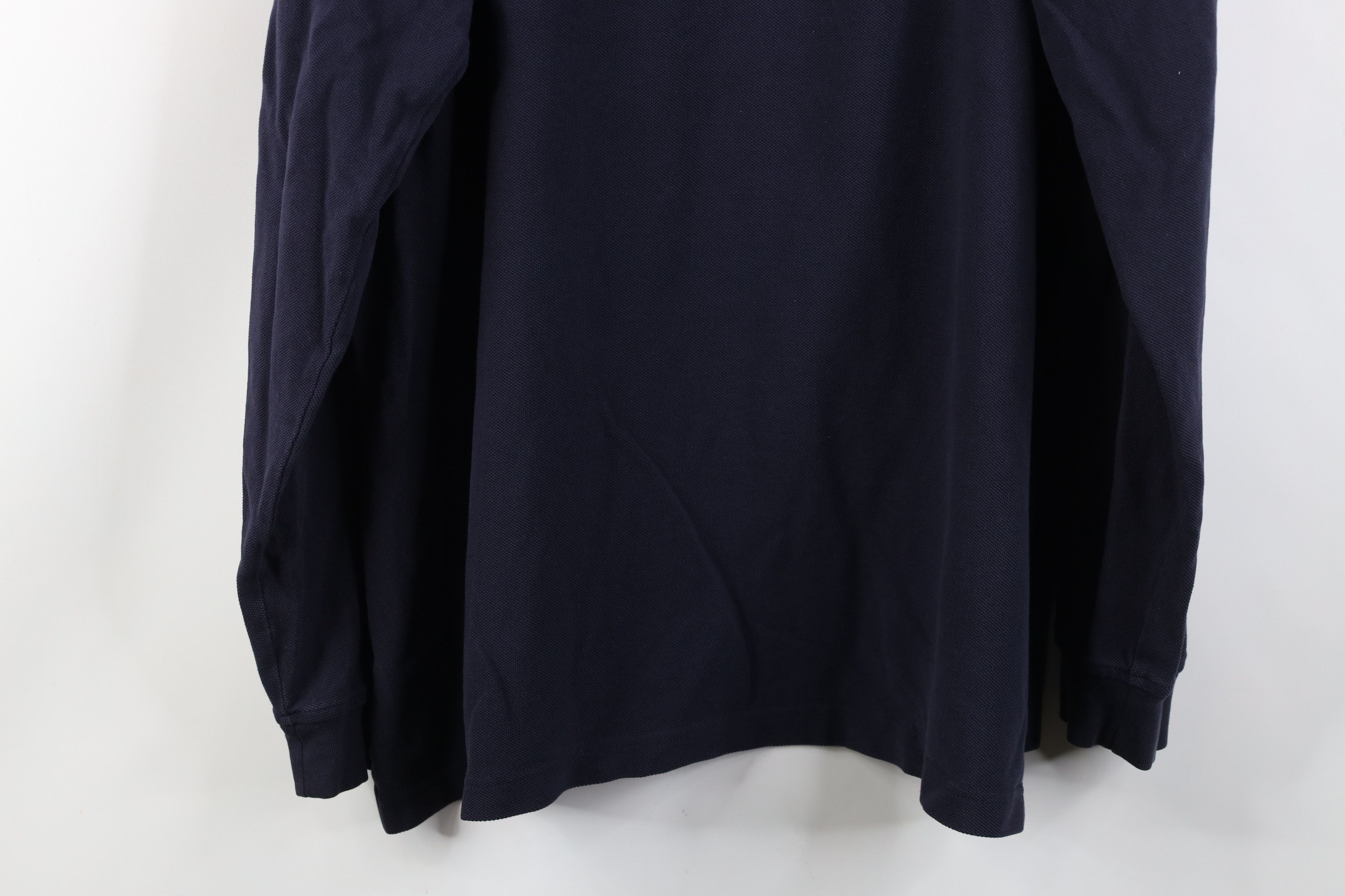 Lands' End Vintage 90s Lands End Cotton Knit Long Sleeve Rugby Polo Size US XL / EU 56 / 4 - 12 Thumbnail