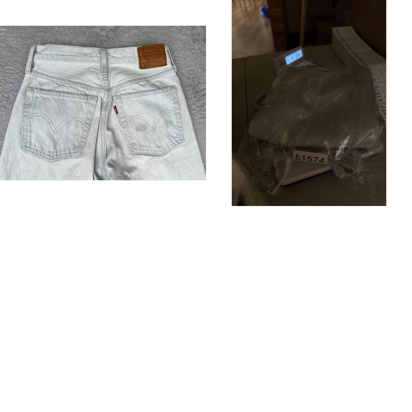 Levi's Levi's Jeans Womens 24x28 501 Skinny Distressed High Rise Button Fly Blue Vintage No N/A Size 42" / US 20 - 11 Thumbnail