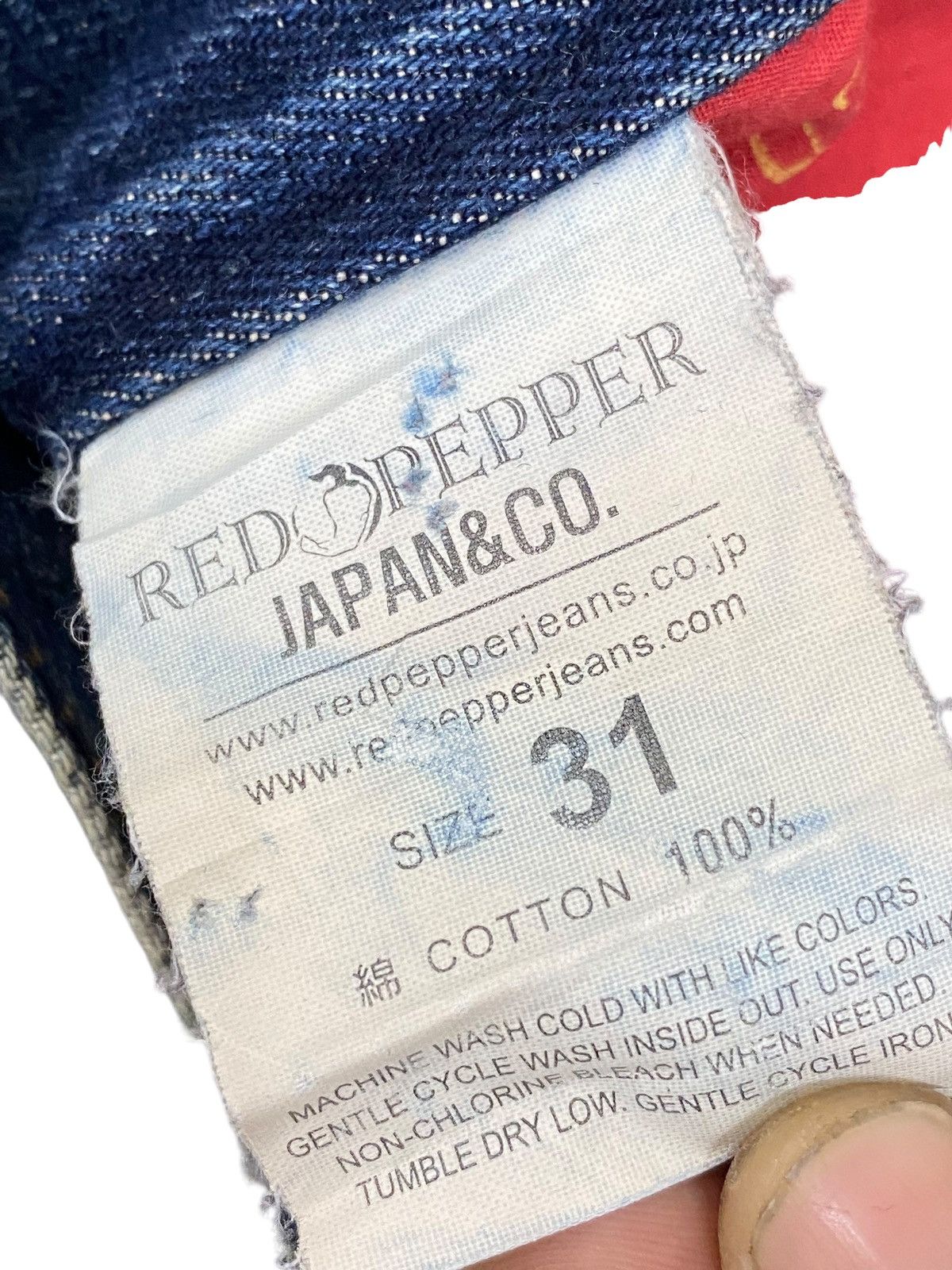 GOSTAR DE FUGA × Japanese Brand Flare Red Pepper Japan Denim Embroidery Mud Washed Distress Size US 32 / EU 48 - 22 Thumbnail