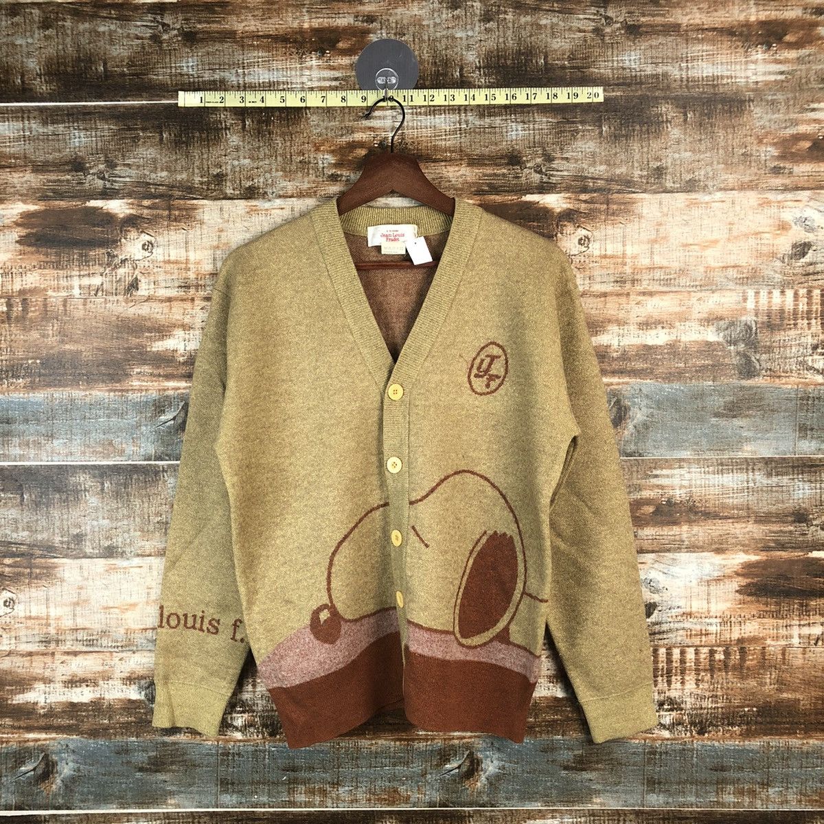 Japanese Brand DL Jean Louis Fradet Beige Cardigan Knitwear #C745 Size US M / EU 48-50 / 2 - 1 Thumbnail