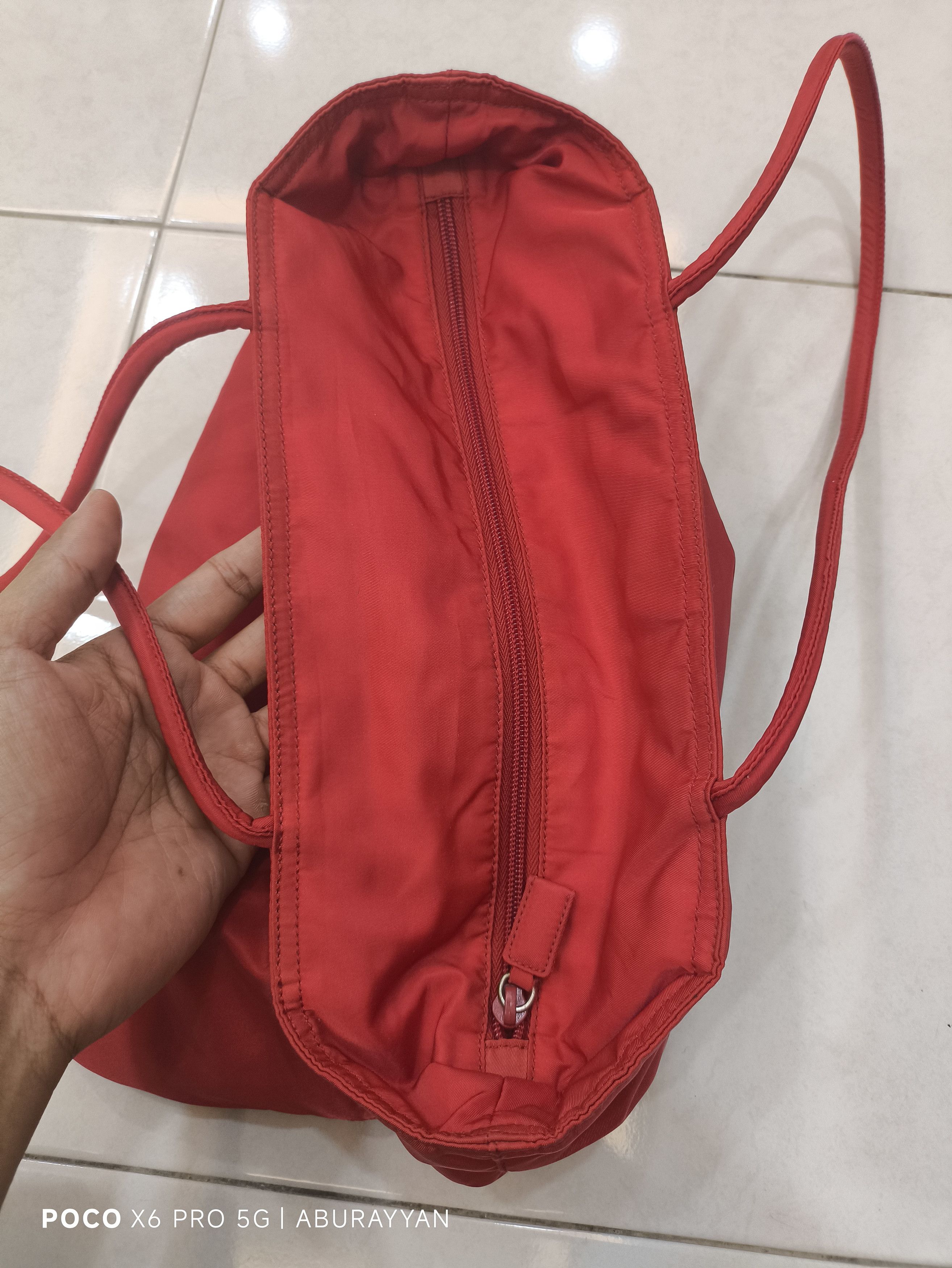 Prada Prada Tessuto Nylon Red Totebag Size ONE SIZE - 8 Thumbnail