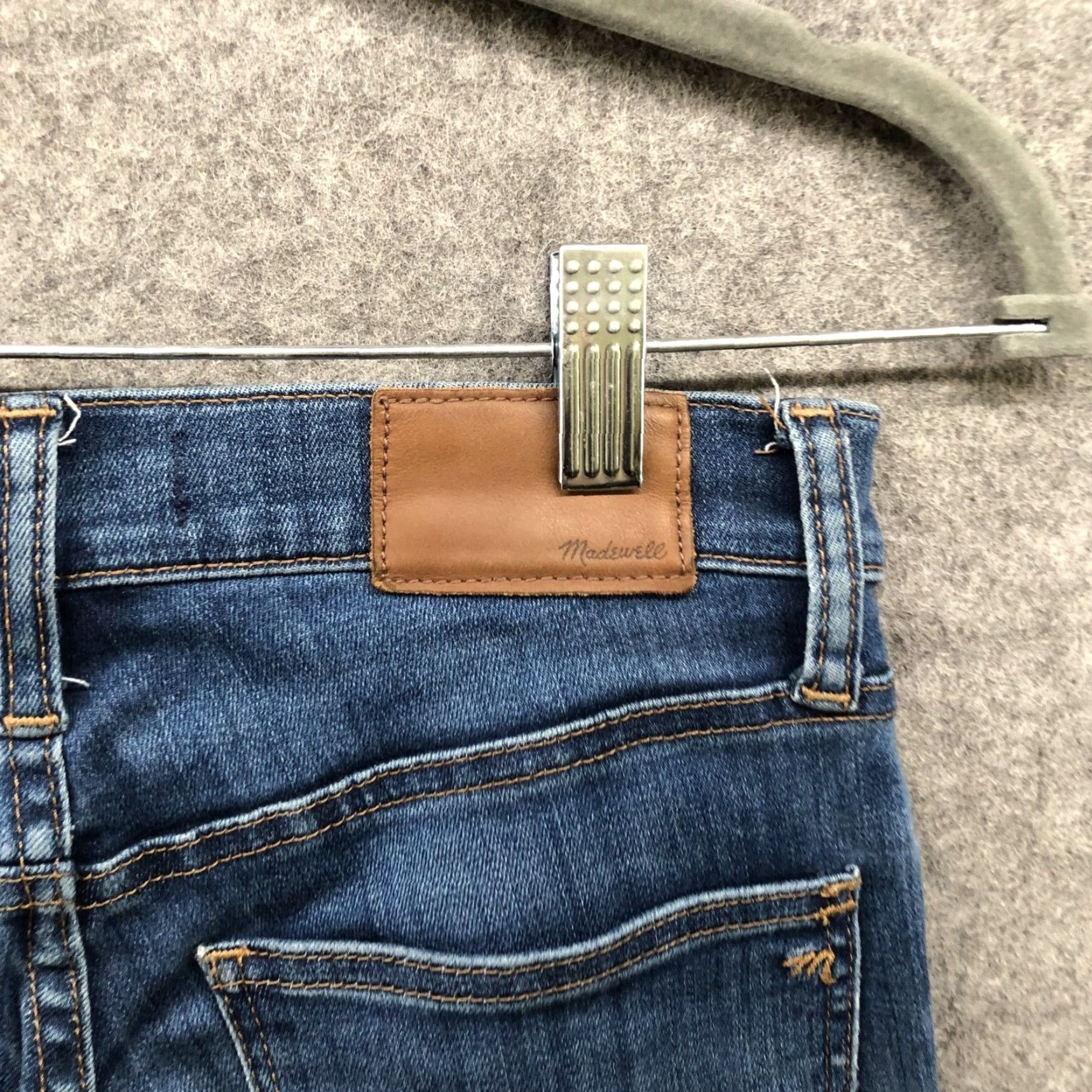 Madewell Madewell Jeans Womens 25 High Rise Skinny Crop 10'' Exposed Button Fly Blue Size 42" / US 20 - 7 Thumbnail