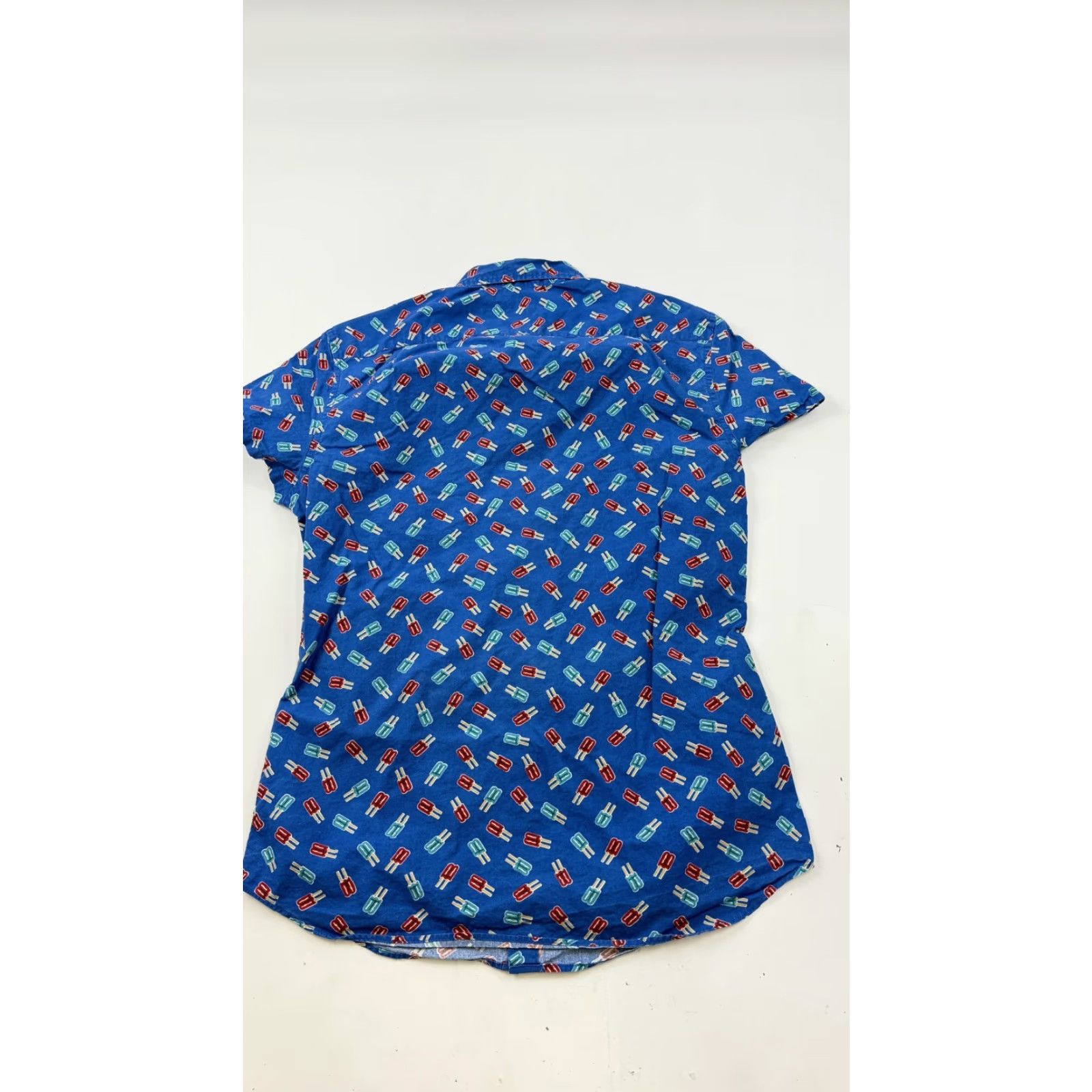 J.Crew J.Crew Shirt Mens Small Blue Popsicle Print Short Sleeve Button Front Cotton Size US S / EU 44-46 / 1 - 5 Thumbnail