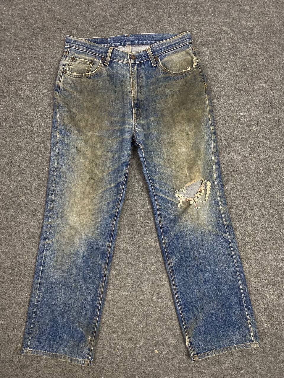 Big John vintage big john distressed denim nice design Size US 33 - 6 Thumbnail