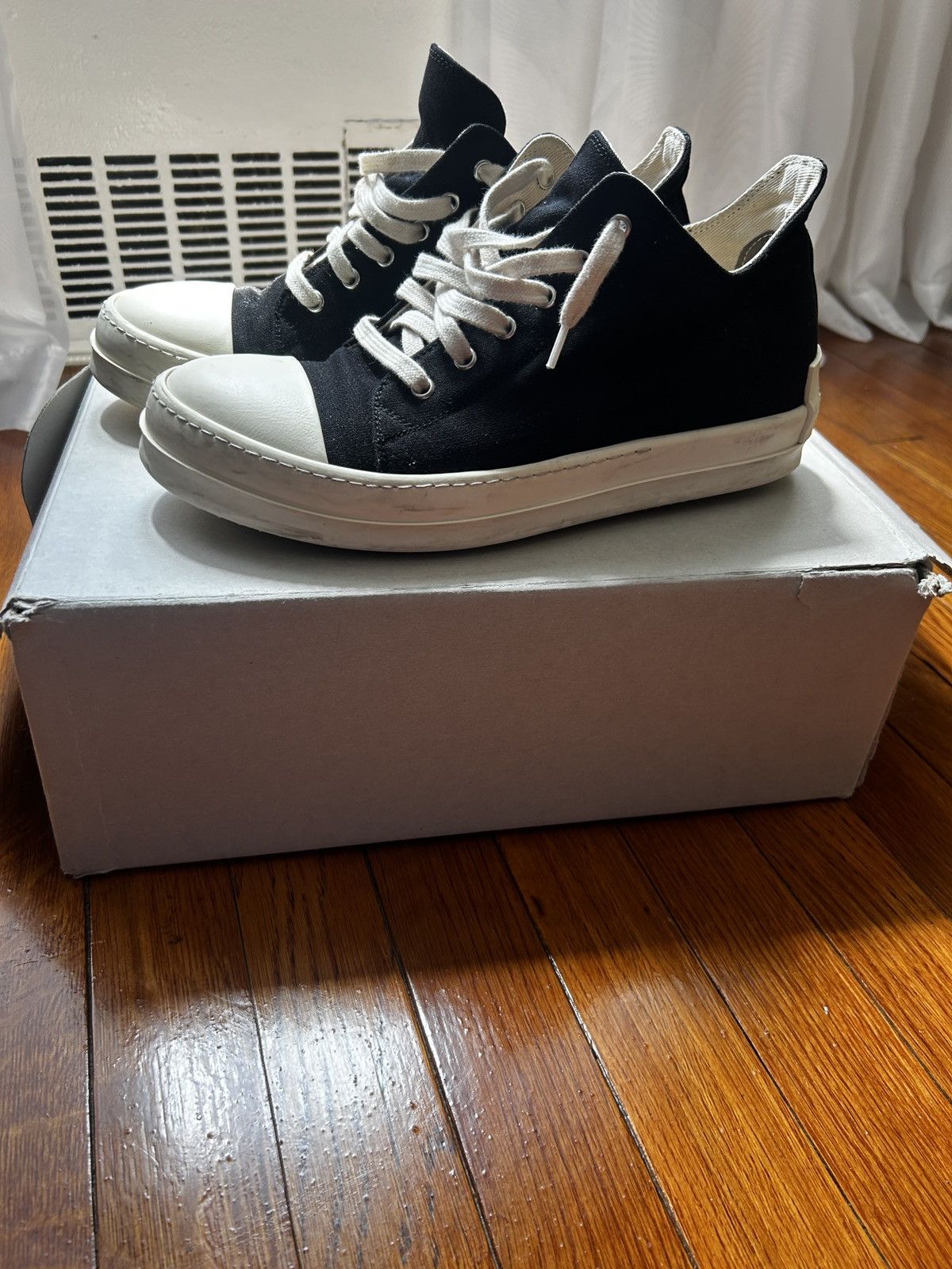 Rick Owens Rick Owens Low DRKSHDW Black/Creme Size 42 | Grailed