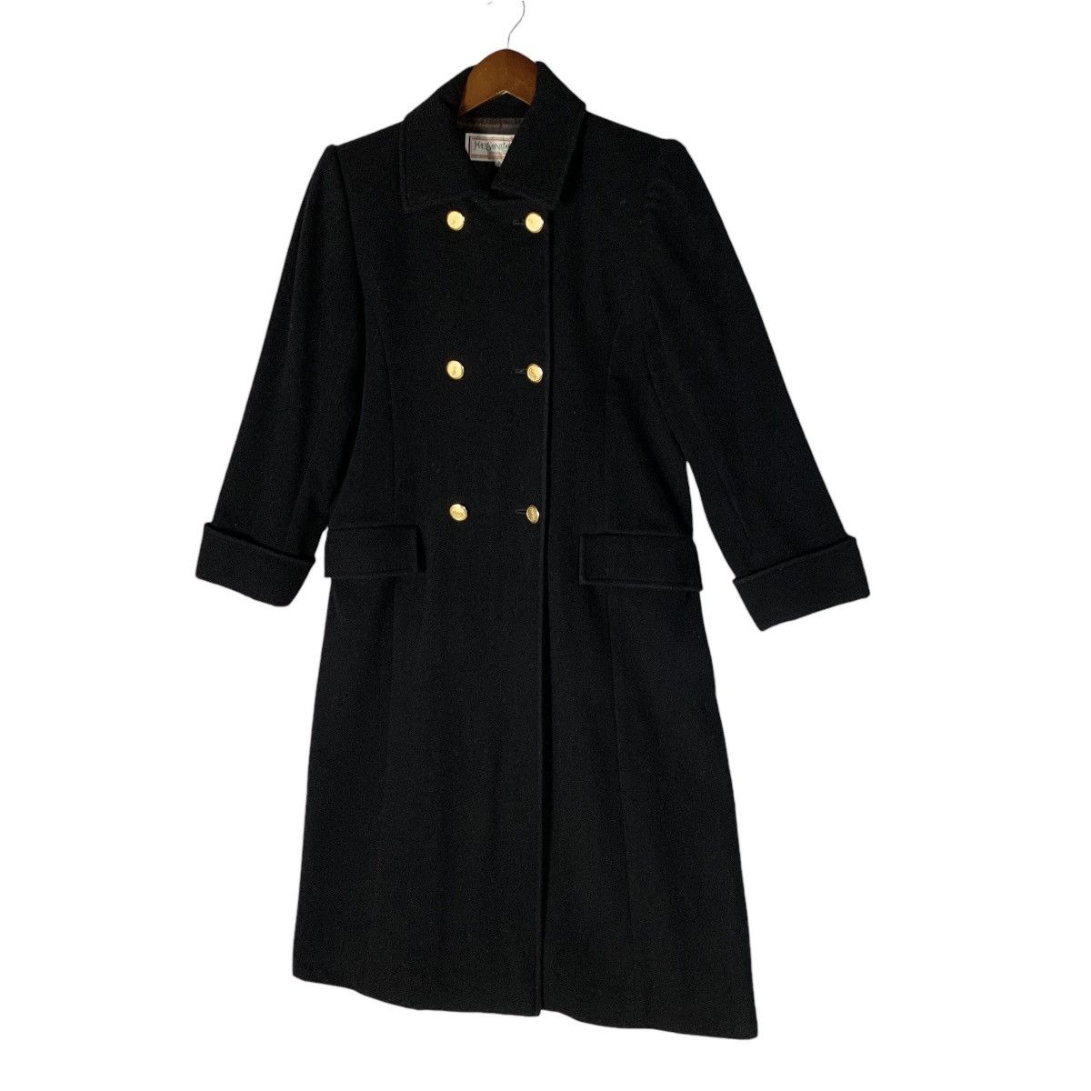 Yves Saint Laurent Luxury Yves Saint Lauren Wool Double Breasted Coat Size S Size S / US 4 / IT 40 - 4 Thumbnail