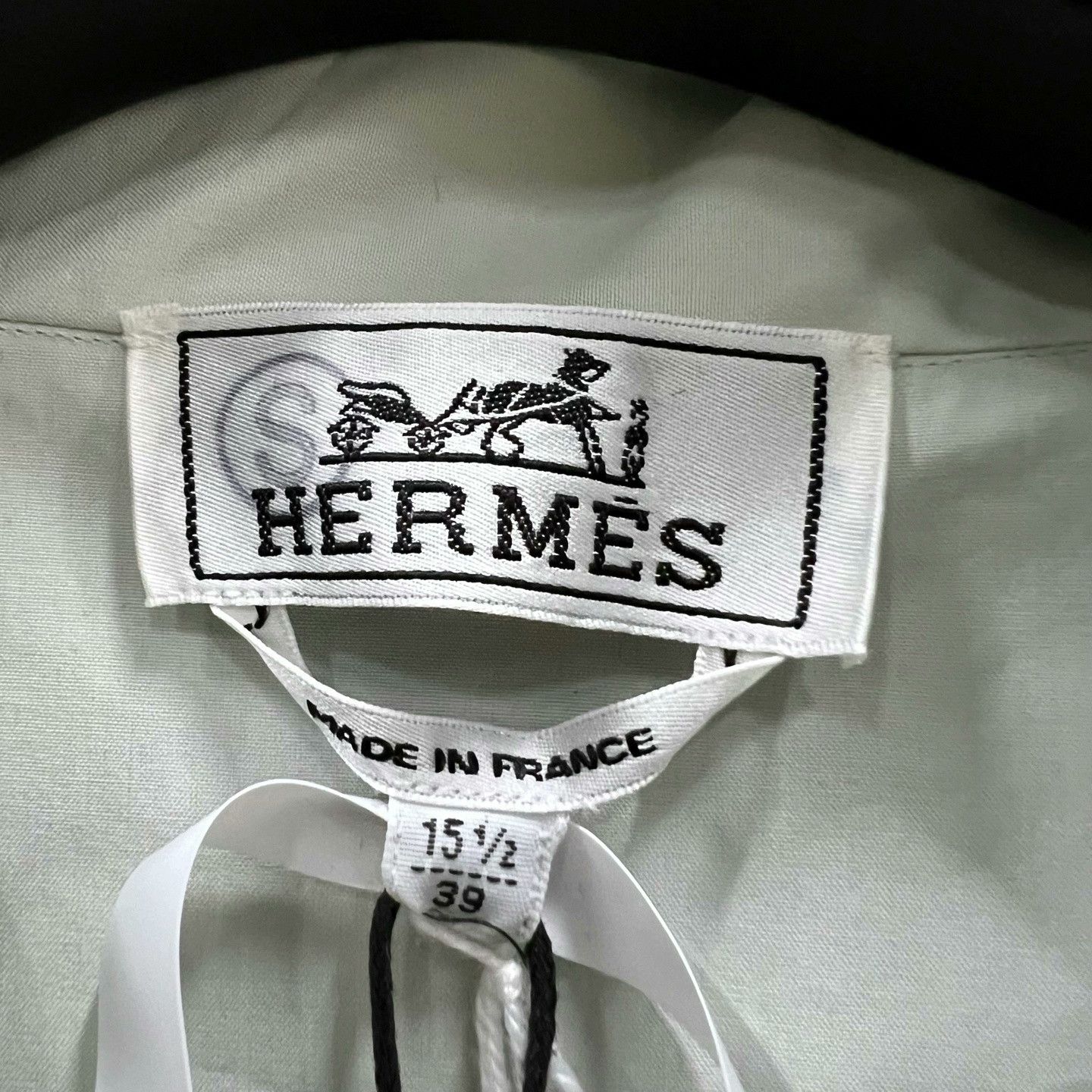 Hermes HERMES Light Green Single-Breasted Shirt Size US M / EU 48-50 / 2 - 4 Thumbnail