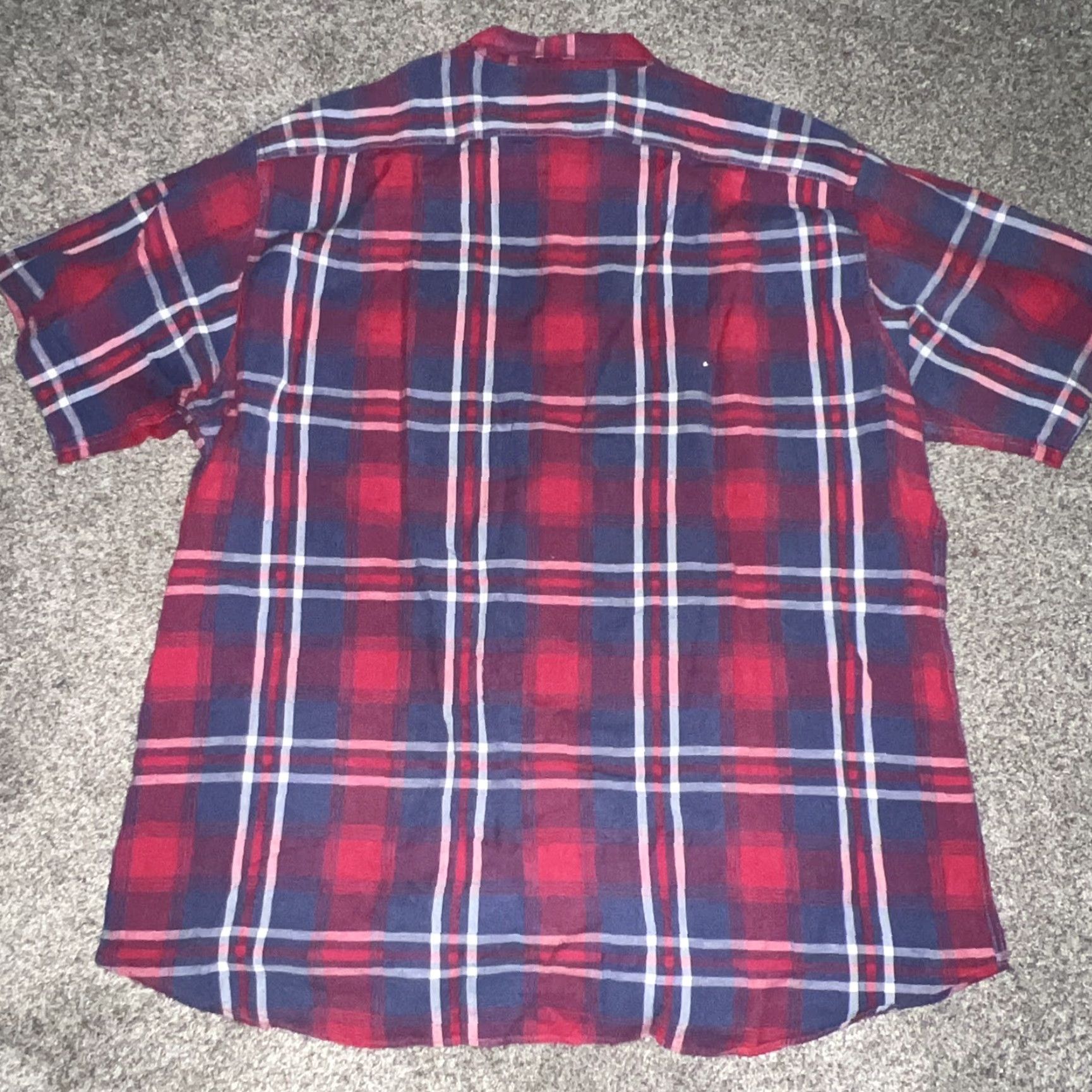 Vintage Polo Sport Ralph Lauren Shirt Mens Red Plaid Cotton Linen XL Button-Up Short Sleeve Size US XL / EU 56 / 4 - 4 Thumbnail