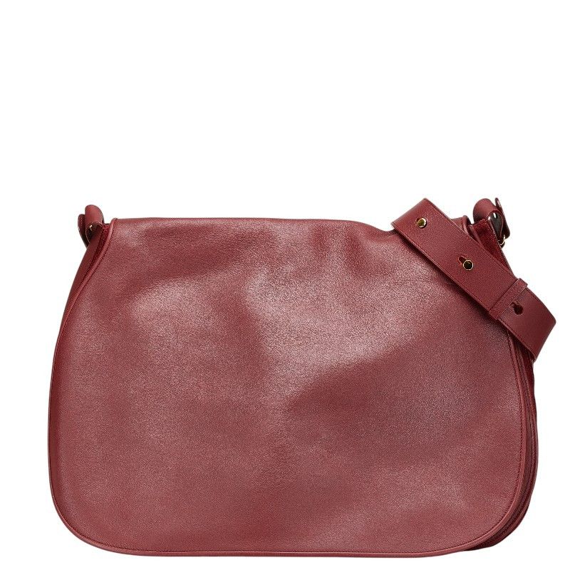 Cartier Cartier Leather Suede Shoulder Bag Leather Shoulder Bag in Red, Women's