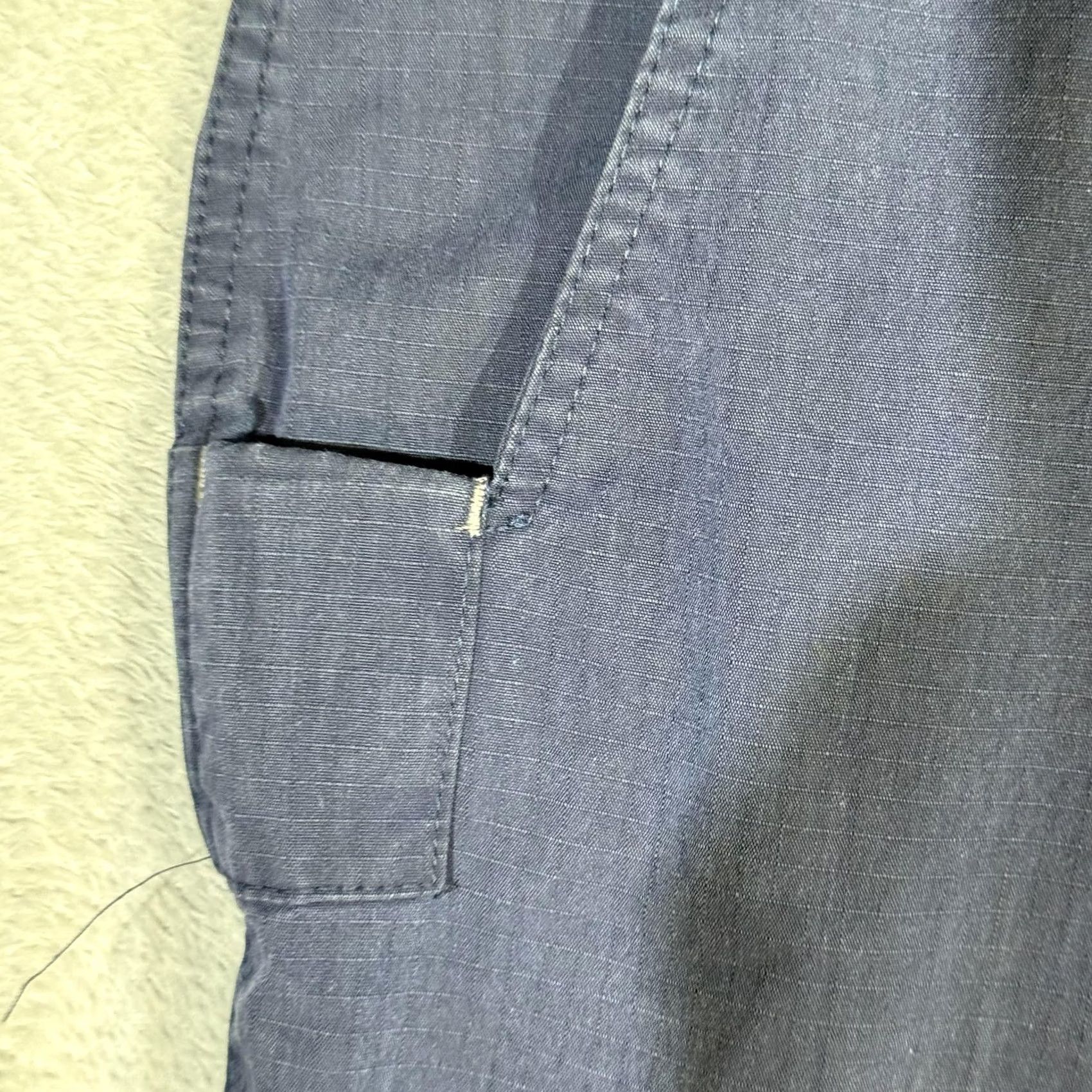 Carhartt Carhartt Men Pants 32x28 Blue Ripstop Work Utility Cargo Pockets Zipper Fly Regular Size Front Flat Front Size US 32 / EU 48 - 3 Thumbnail
