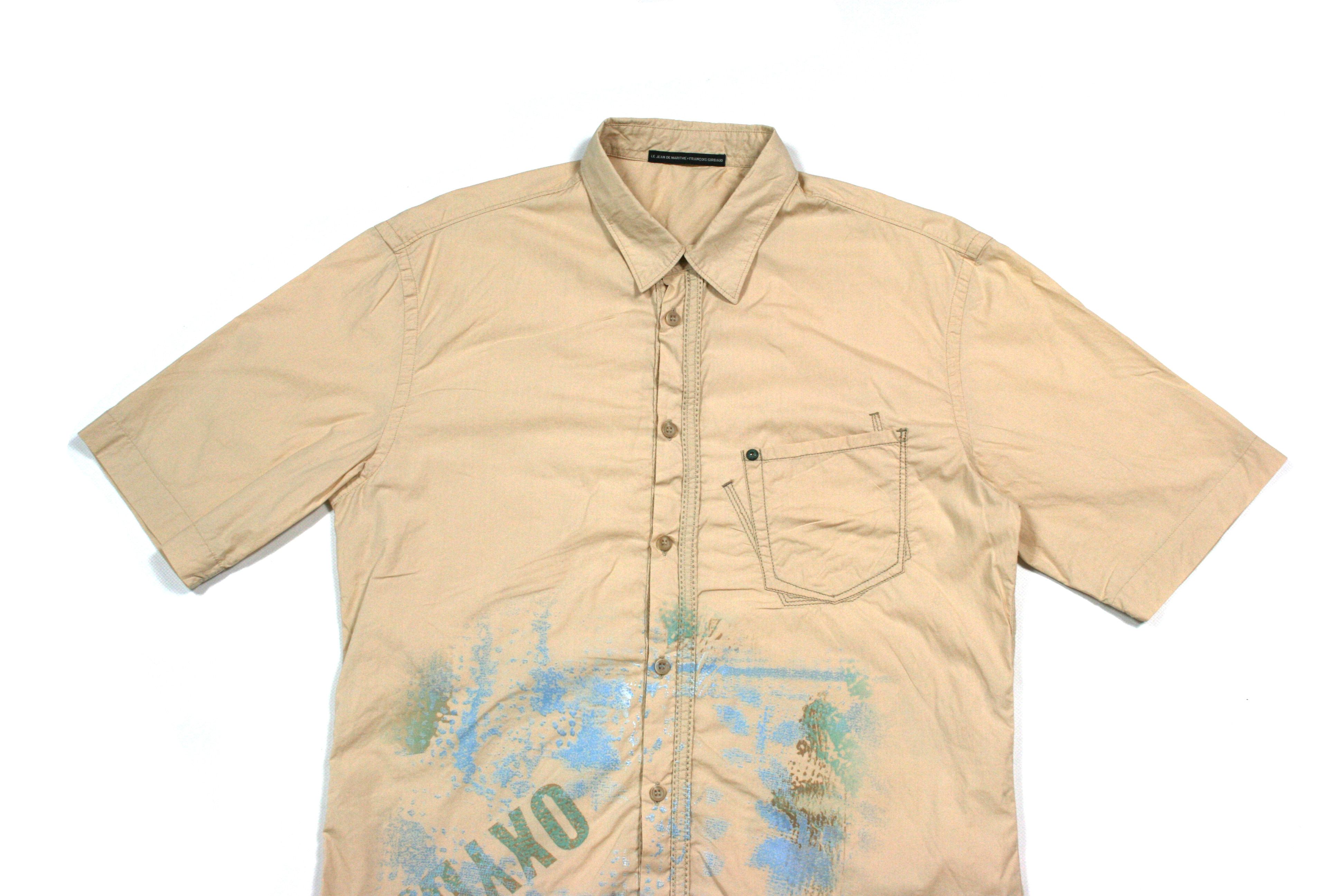 Marithe + Francois Girbaud 00S Oxydat Logo Fisherman Shortsleeve Shirt Vintage Size US M / EU 48-50 / 2 - 3 Thumbnail