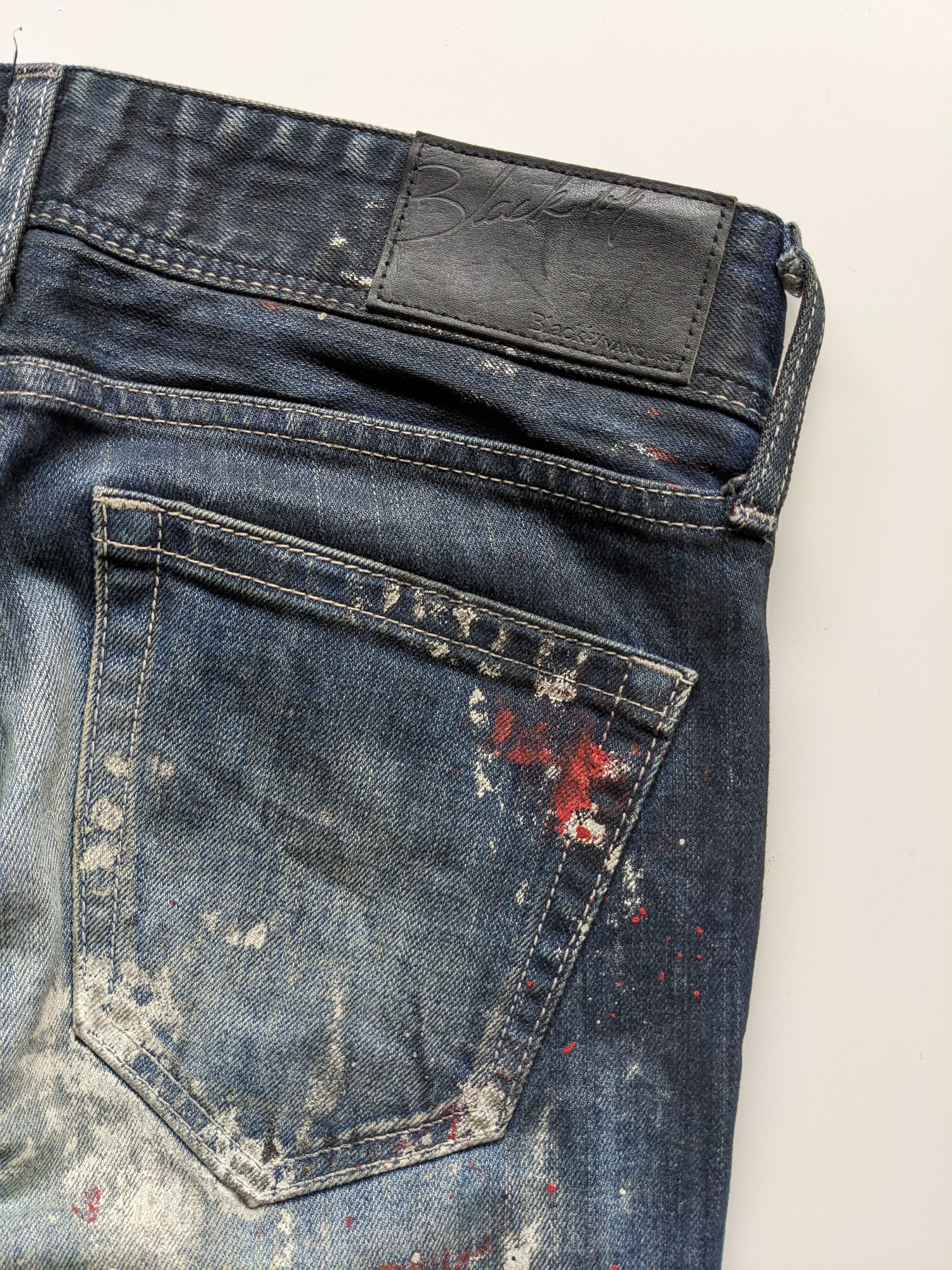 Japanese Brand × Vanquish Vanquish splash indigo jeans Size US 30 / EU 46 - 6 Thumbnail