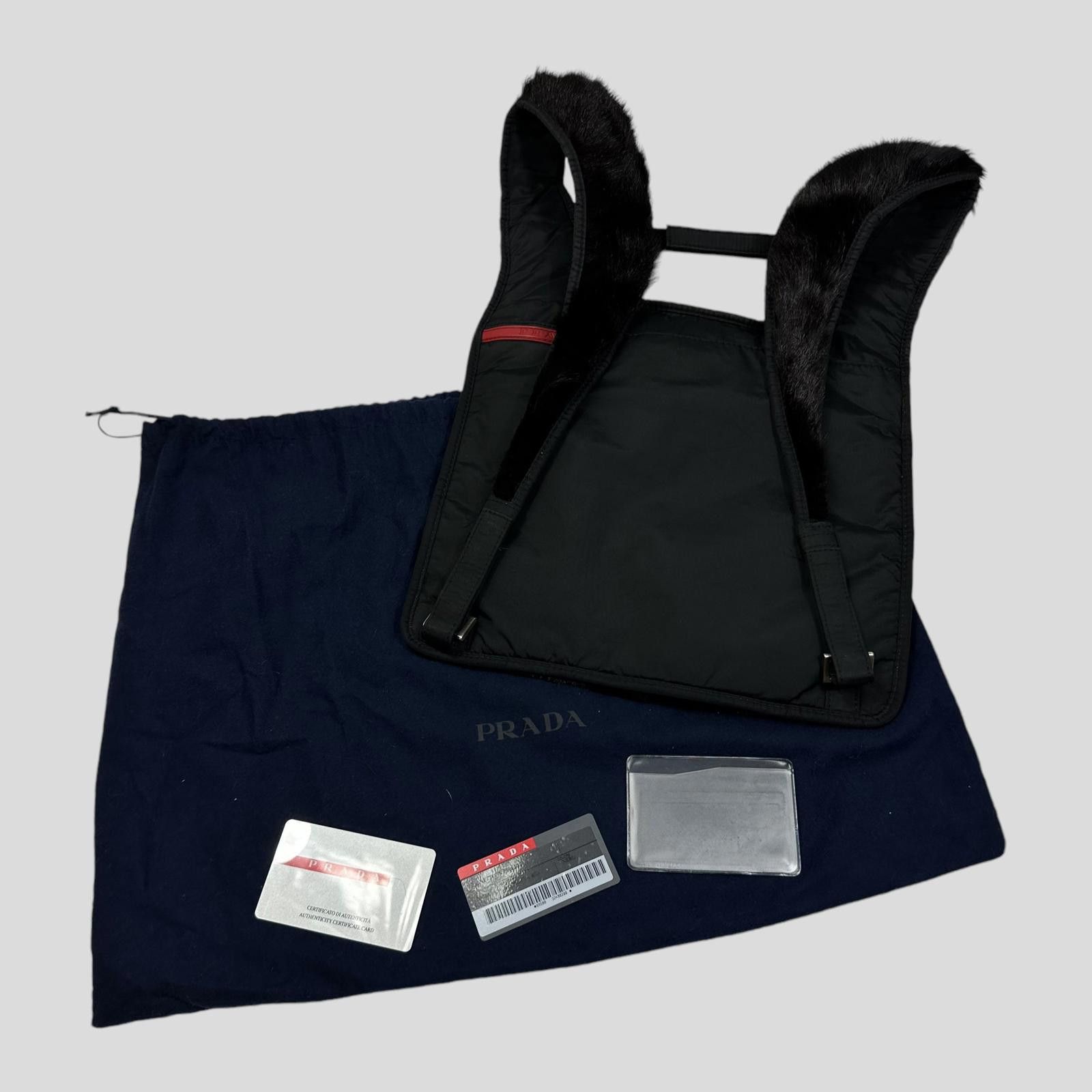 Prada Prada Sport 1999 Goat Fur Reversible Chest Rig / Backpack Size ONE SIZE - 3 Thumbnail
