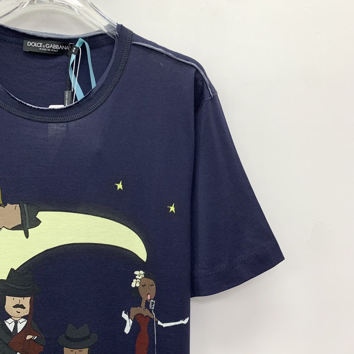 Dolce & Gabbana Dolce & Gabbana Dark Blue Moon Figure Print T-shirt K26WX Size US XS / EU 42 / 0 - 3 Thumbnail