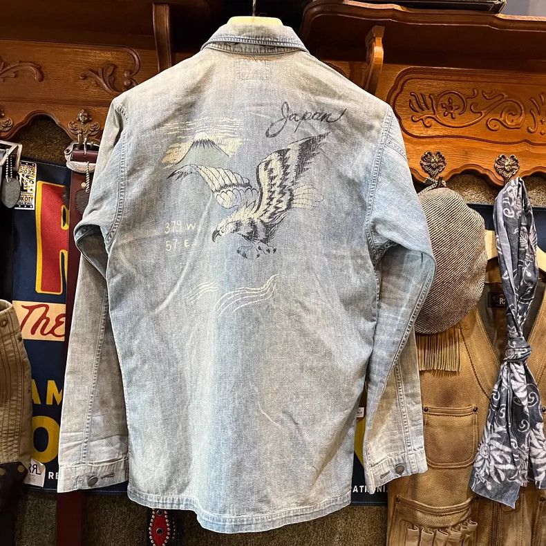 RRL Ralph Lauren RRL Ralph Lauren Limited edition hand-painted denim shirt Size US S / EU 44-46 / 1 - 1 Thumbnail