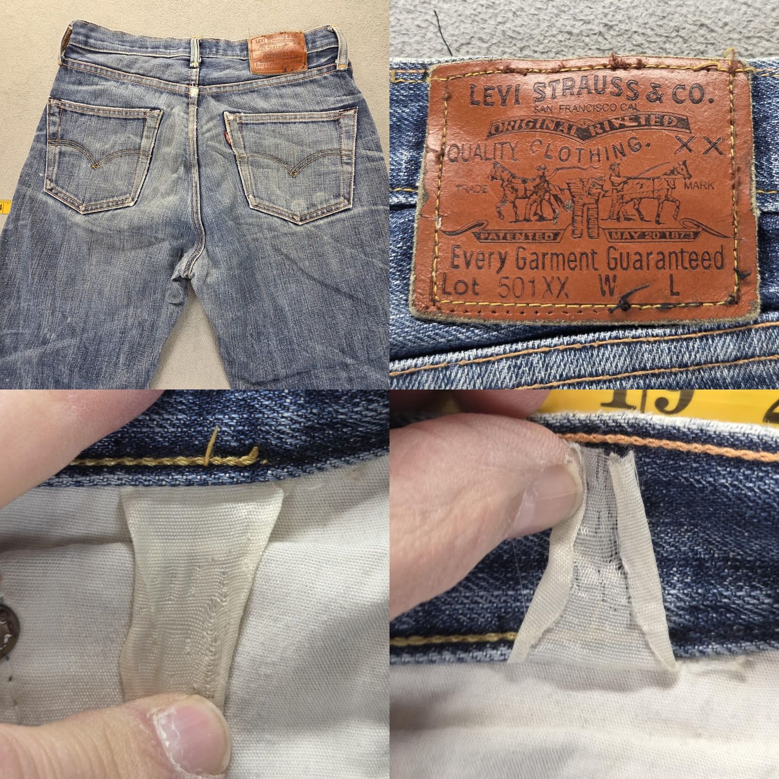 Levi's VTG Levi's 501 Jeans Mens Regular 30x24 Denim Blue Distressed Pockets Vintage 501XX USA Made Album 90s Mens? Size US 30 / EU 46 - 10 Thumbnail
