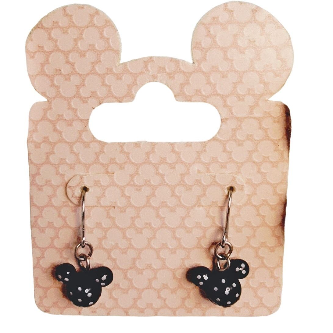 Disney Disney Parks Mickey Dangle Earrings Black White Polka Dots Size ONE SIZE - 1 Thumbnail