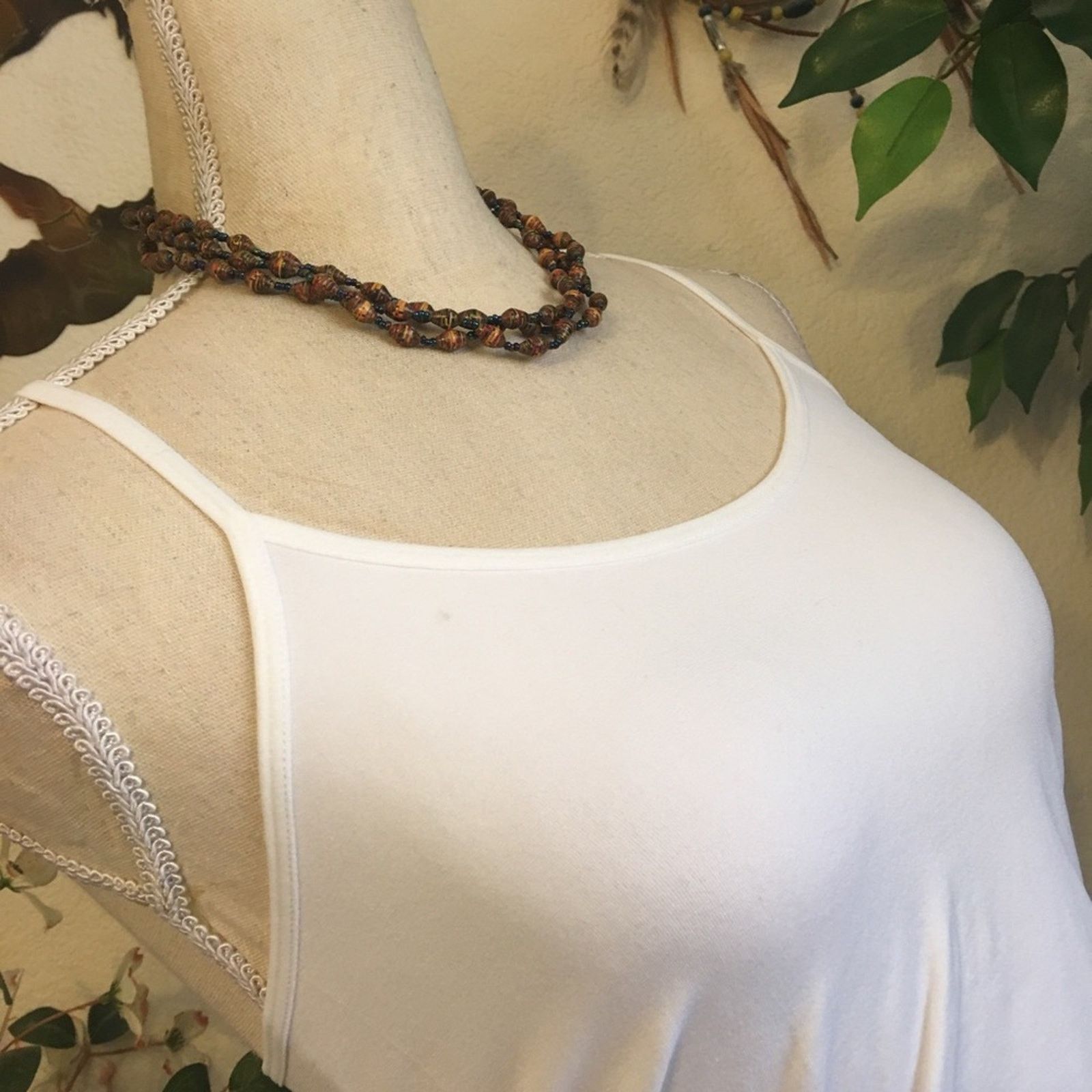 Jewelry Handmade multi strand paper bead choker necklace Size ONE SIZE - 2 Thumbnail