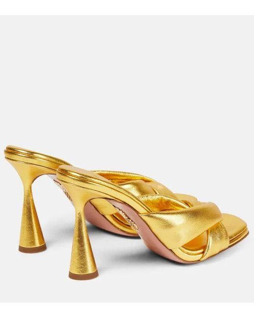 Aquazzura o1srvl11e1024 Mules in Golden Size US 8 / IT 38 - 4 Thumbnail