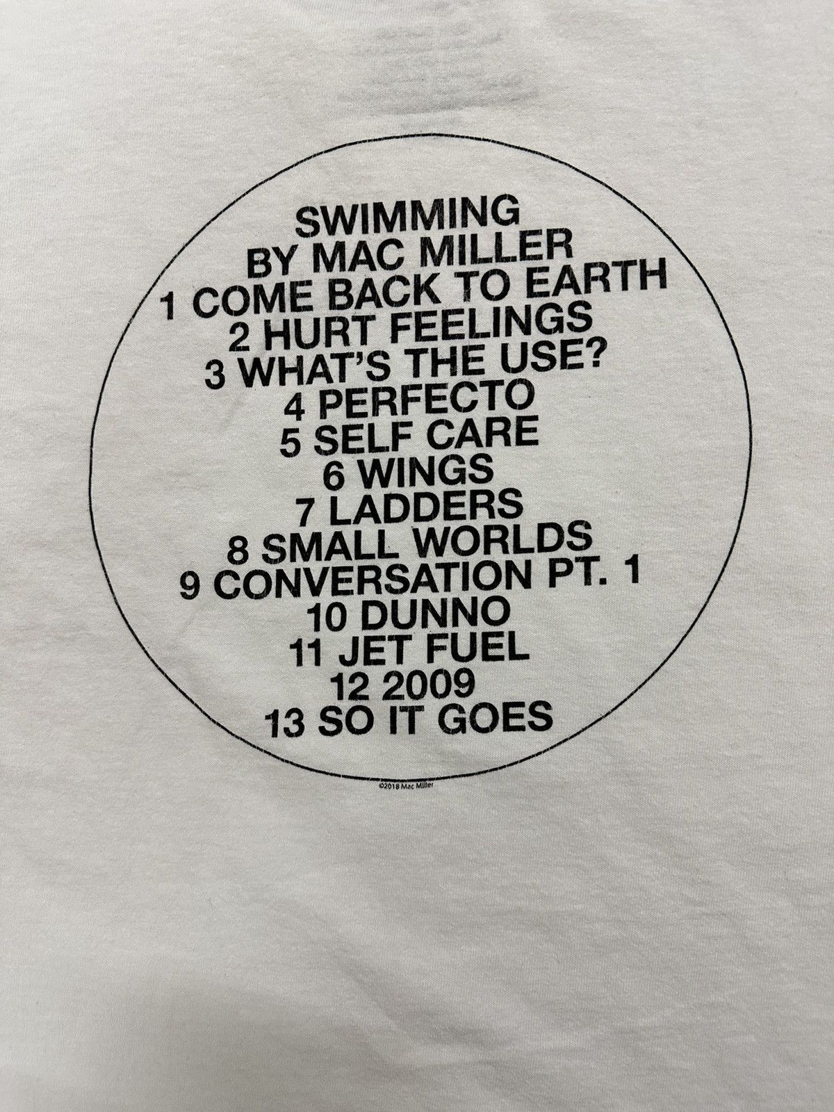 Mac Miller × Rap Tees Mac Miller Swimming 2018 Album Tee Size US M / EU 48-50 / 2 - 8 Thumbnail