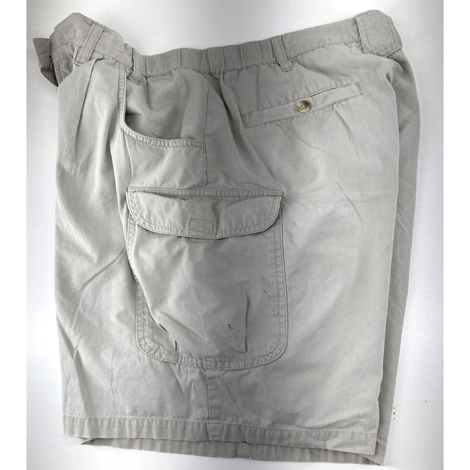 Vintage Columbia Men Cargo Shorts Light Weight Size 38 Beige Regular Inseam 10in Casual Cotton Front Flat Front Belt Loops Pocket Cargo Summer Fall Spring Size US 36 / EU 52 - 7 Thumbnail
