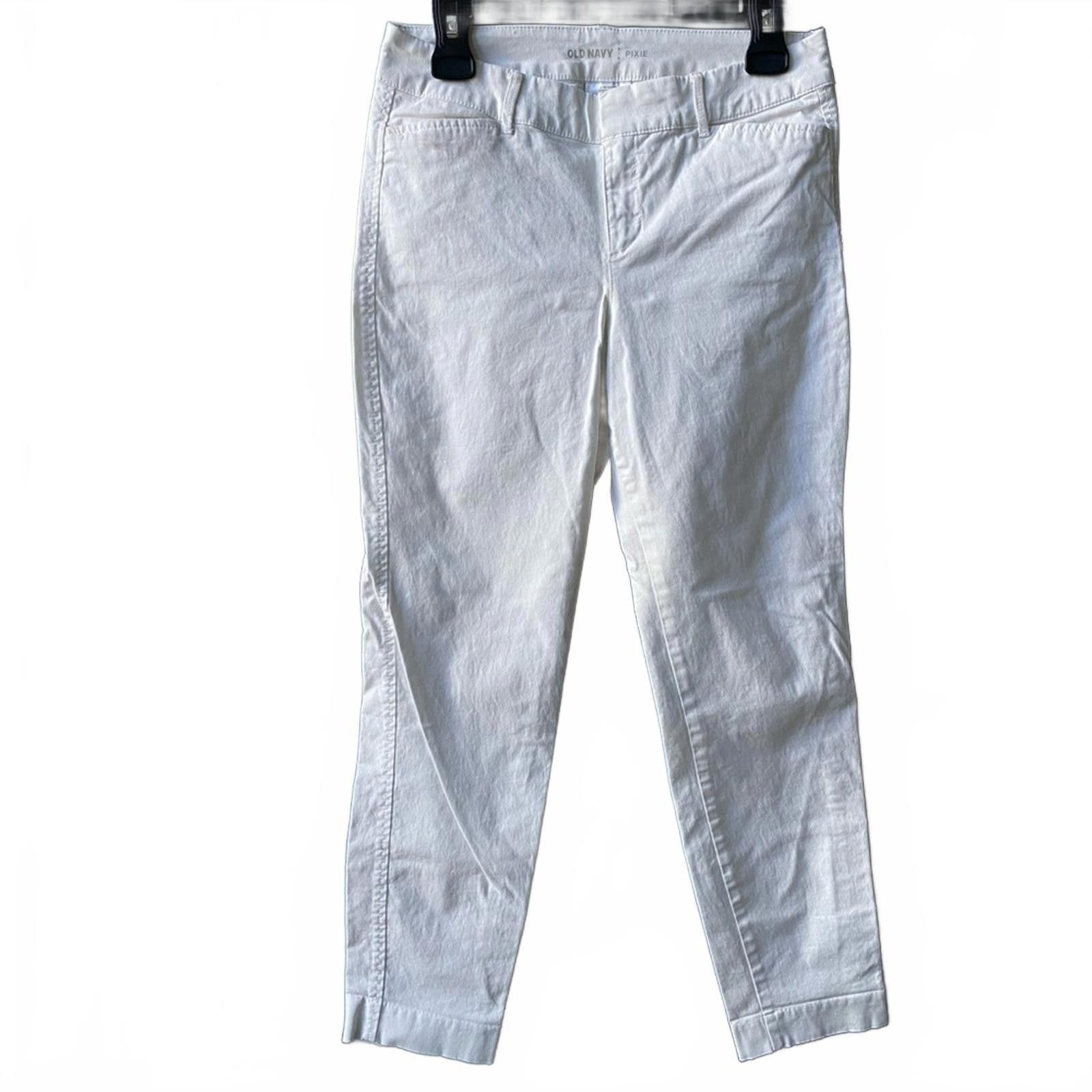Old Navy Old Navy White Denim Pixie Pant Size 4 Size 27" / US 4 / IT 40 - 1 Thumbnail