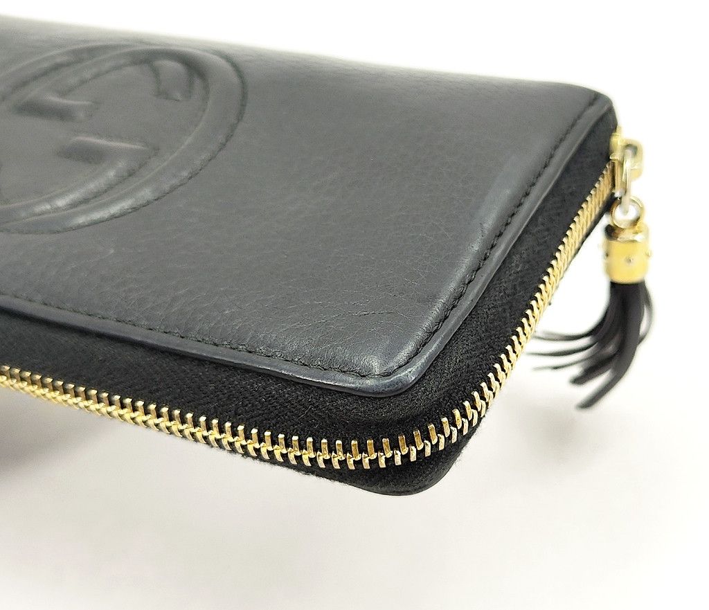 Gucci original GUCCI soho GG full leather zipper fringe wallet Size ONE SIZE - 6 Thumbnail