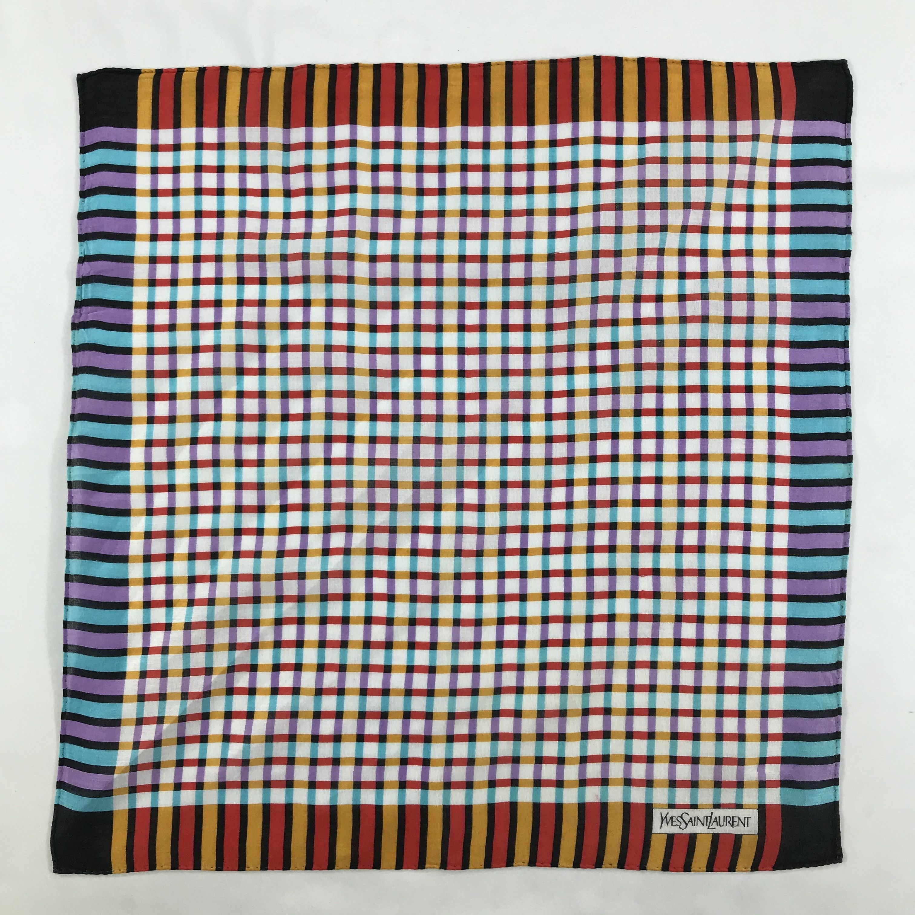 Vintage × Yves Saint Laurent Yves Saint Laurent Bandana / Handkerchief/Neckerchief -S1348 Size ONE SIZE - 1 Thumbnail