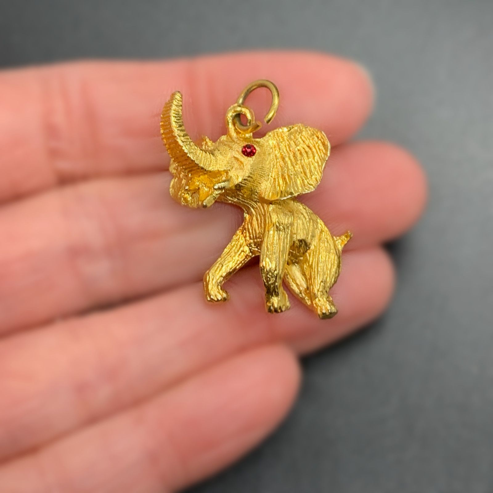 Other House of Borvani HOBCO Elephant Rhinestone Charm 1-3/8" Size ONE SIZE - 3 Thumbnail