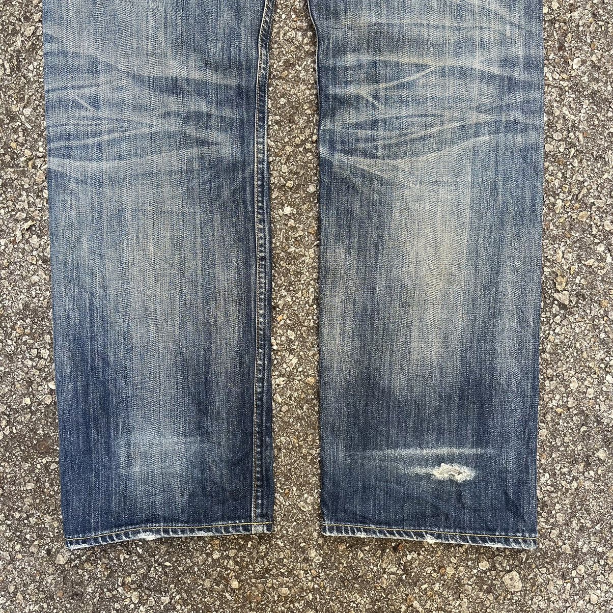 Levi's Vintage Levis 503 Redline Distressed Jeans Rusty Wash Denim Size US 31 - 14 Thumbnail