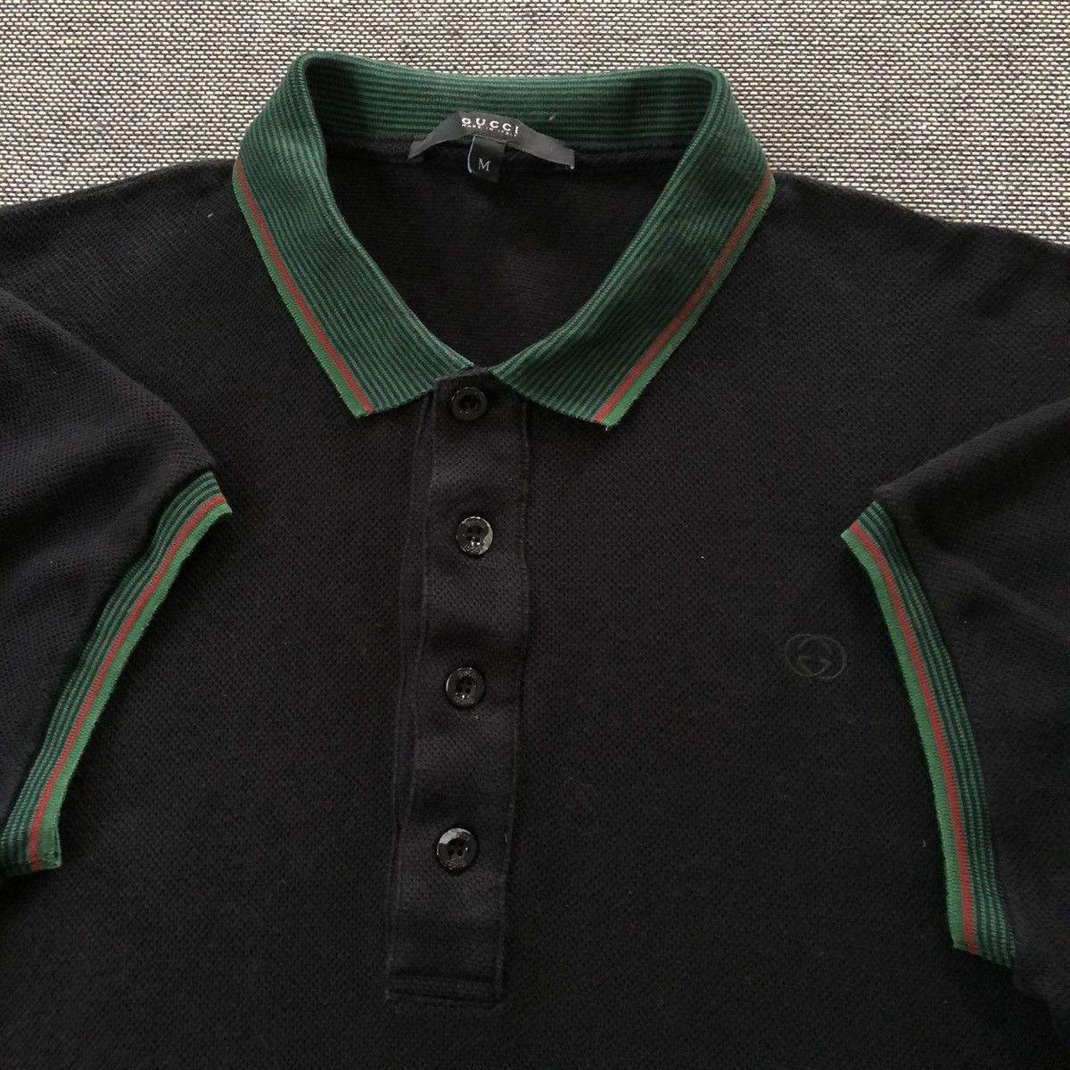 Gucci GUCCI Logo GG Embroidery Stripe Polo Shirt Size M / US 6-8 / IT 42-44 - 5 Thumbnail