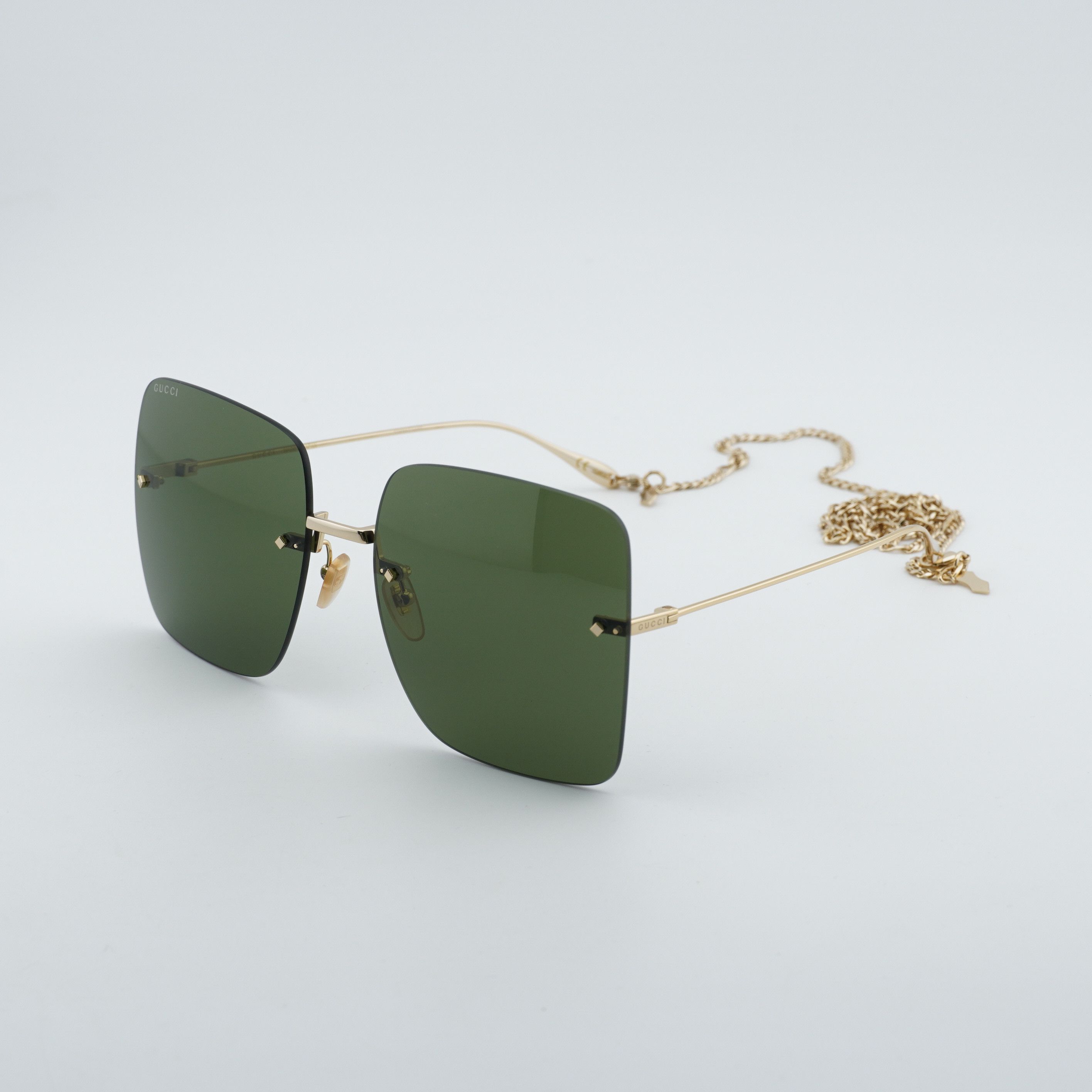 Gucci Gucci GG1147S 002 Rimless Sunglasses Gold Butterfly Frame Size ONE SIZE - 1 Thumbnail