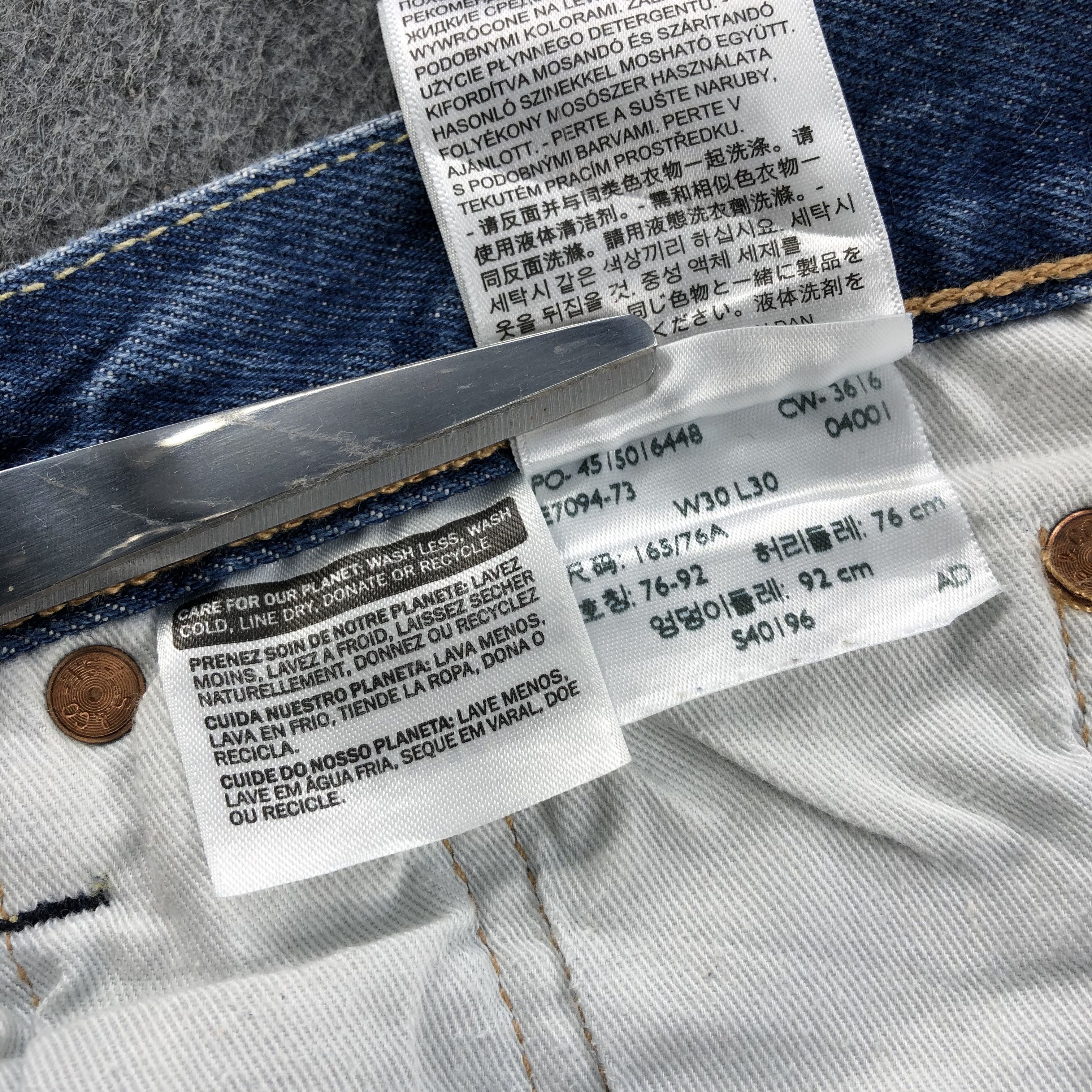 Levi's Distress Levis 501 Jeans-JM838 Size US 31 - 11 Thumbnail