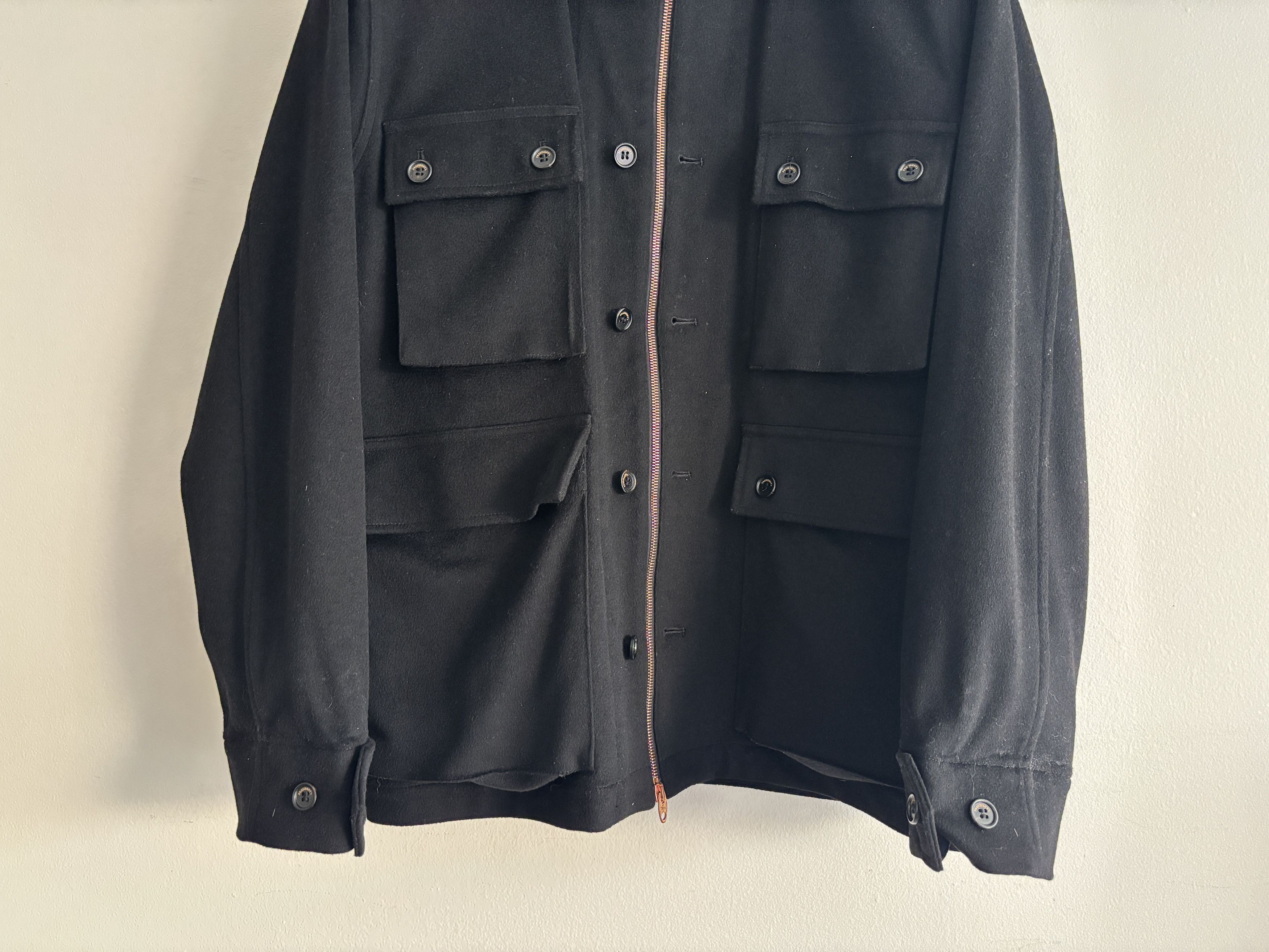 President's Loro Piana Rain System Black Wool Salvation Field Jacket Size US M / EU 48-50 / 2 - 6 Thumbnail