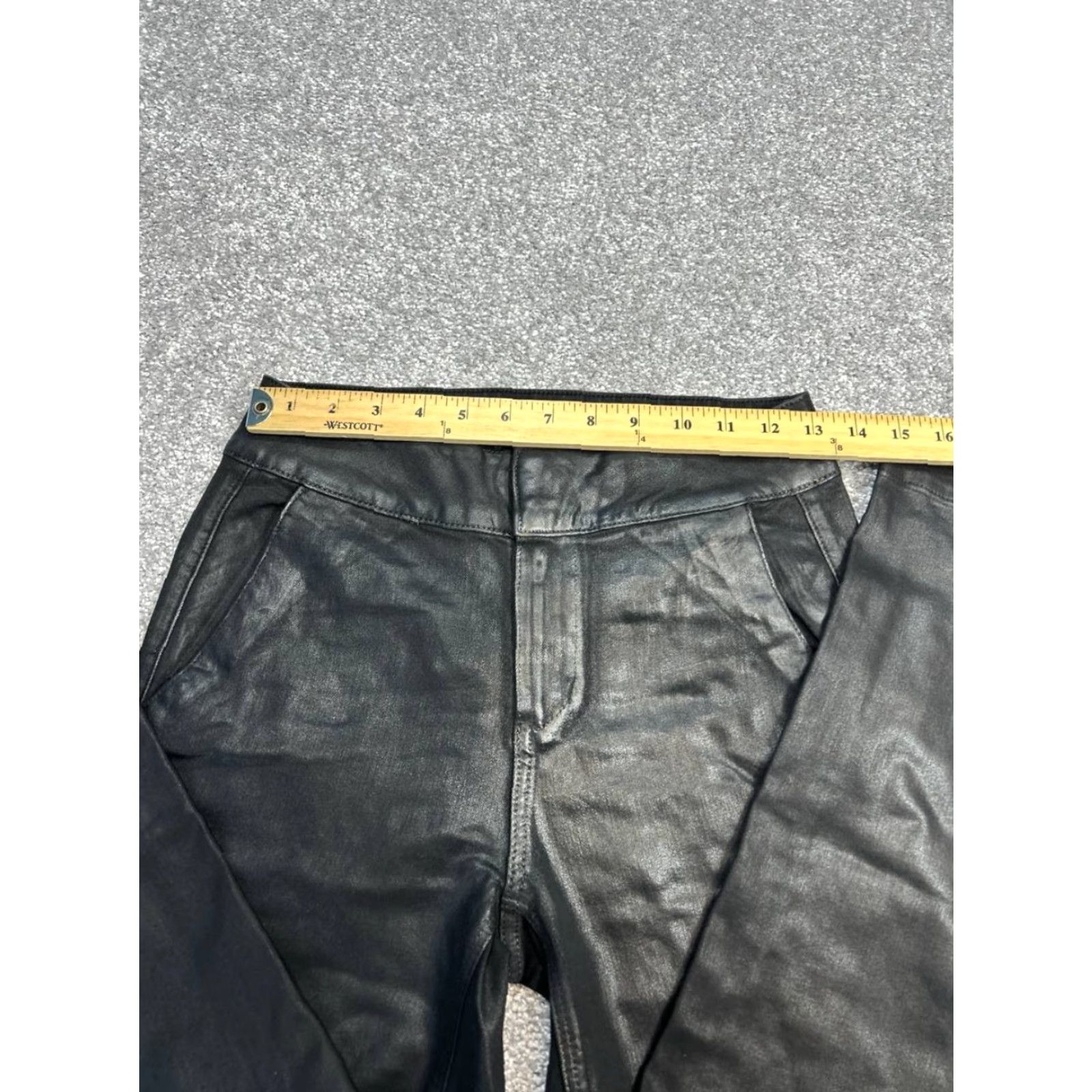 Paige Paige Nellie Cropped Jeans Women 25 Black Denim High Rise Wide Leg 26x26 Jeans Woman Slim Stretch Cotton Spandex Rayon Paige Rich City Preppy Modern Size 42" / US 20 - 3 Thumbnail