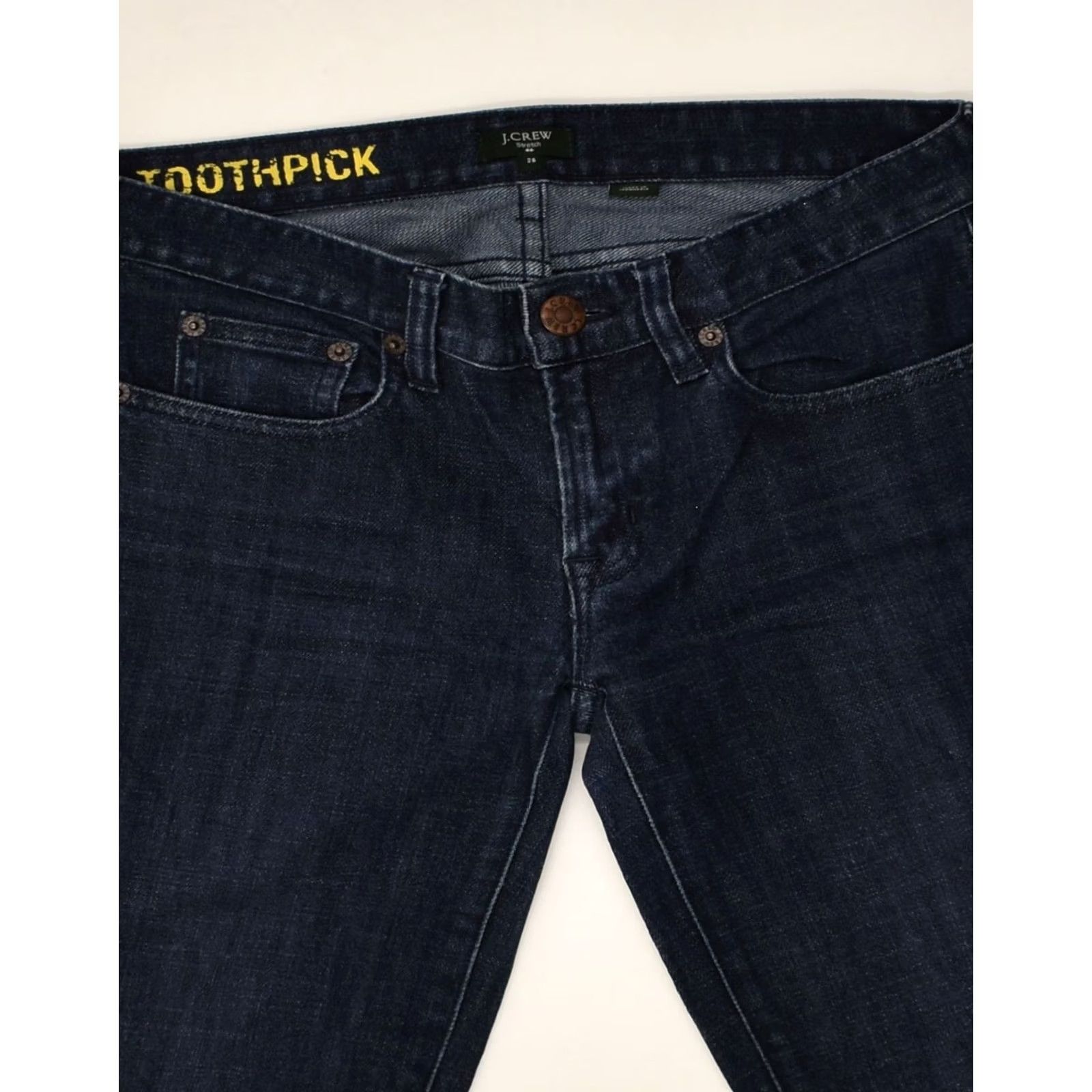 J.Crew J. CREW Mens Toothpick Slim Jeans Navy Blue Cotton W26 L30 Size US 26 / EU 42 - 3 Thumbnail