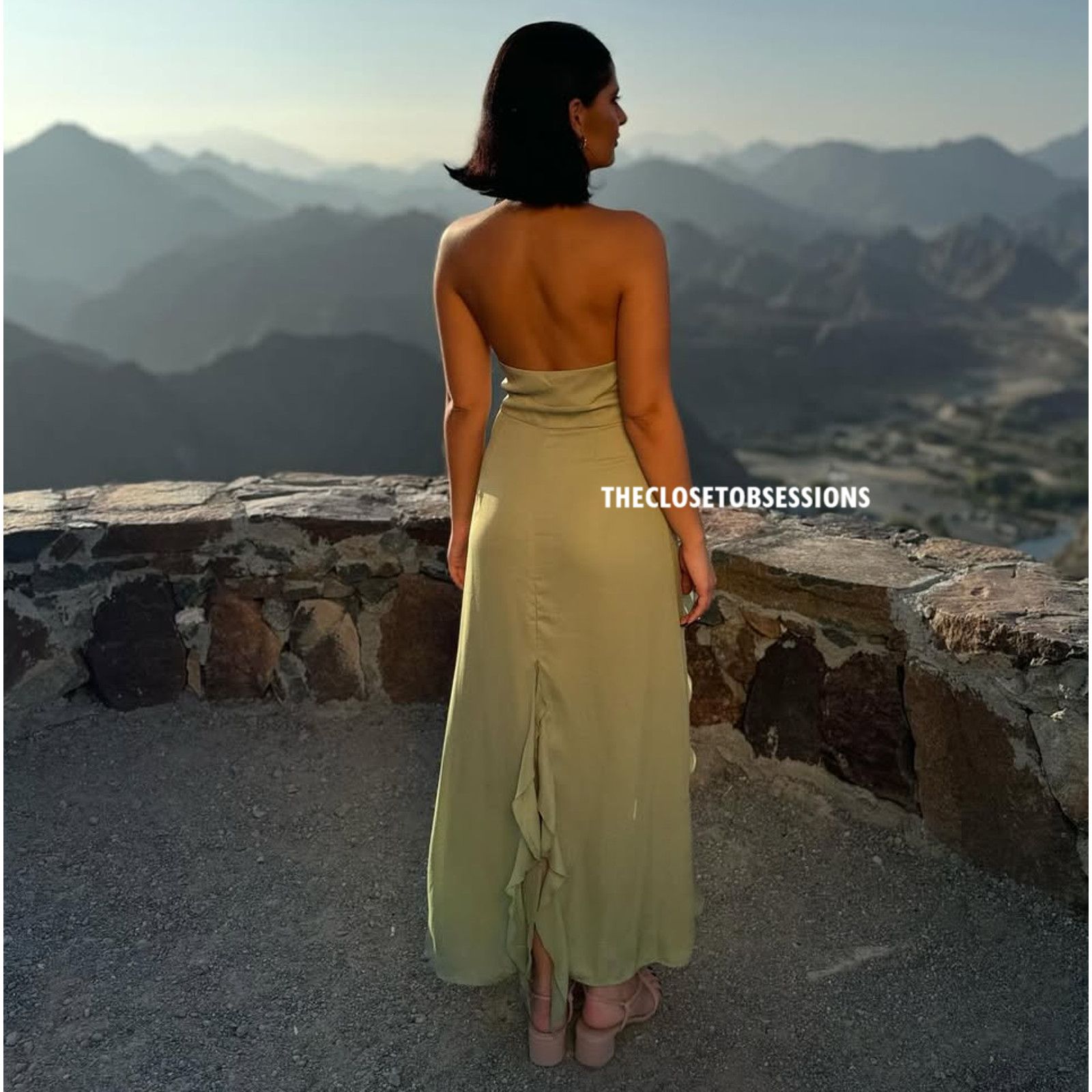 Zara ZARA BLOGGER FAVE!!! Green Ruffled Midi Dress NWT Size M / US 6-8 / IT 42-44 - 6 Thumbnail