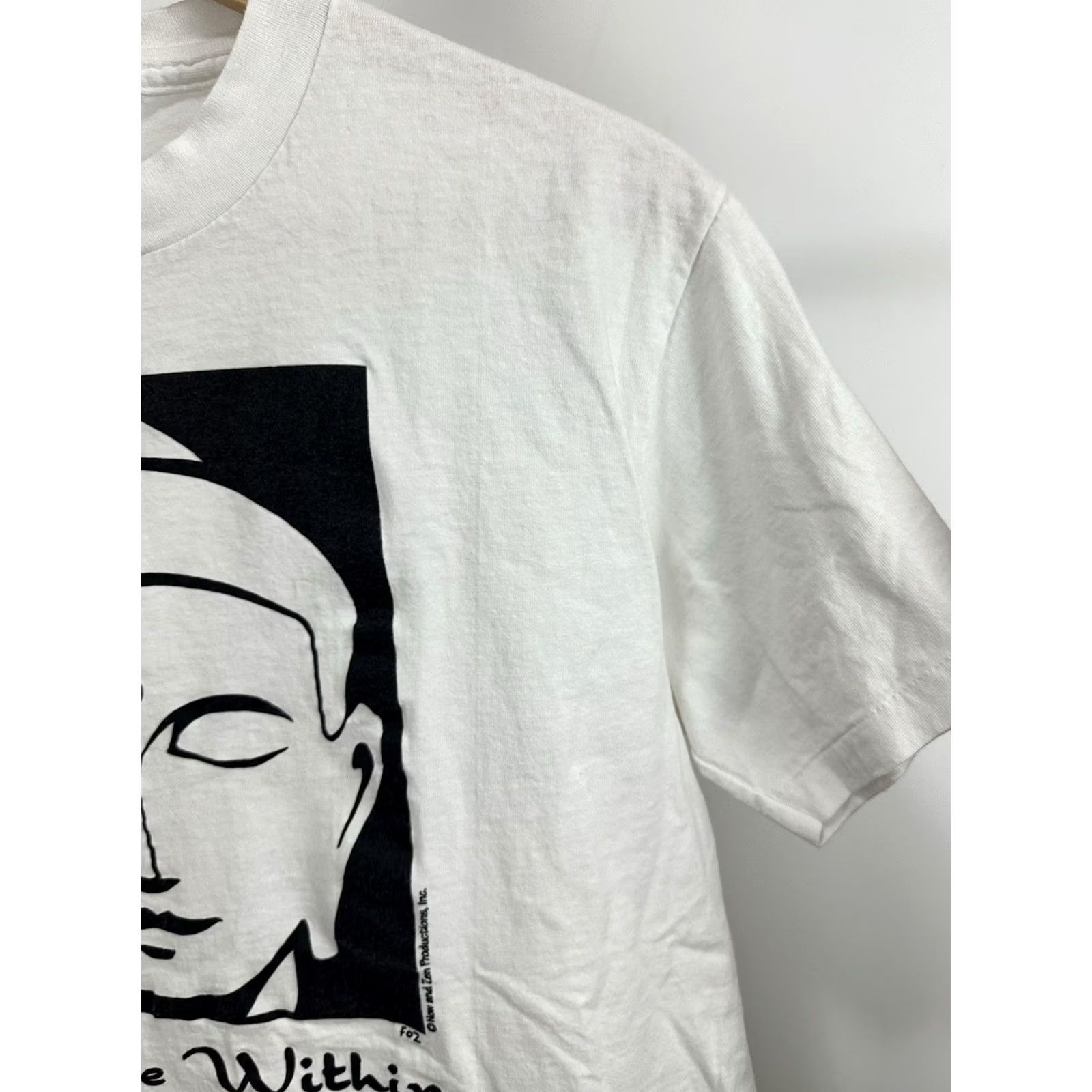 Vintage VTG 90s Buddha Siddhartha Inquire Within Buddhism Short Sleeve T-Shirt M White Mens Size US M / EU 48-50 / 2 - 6 Thumbnail