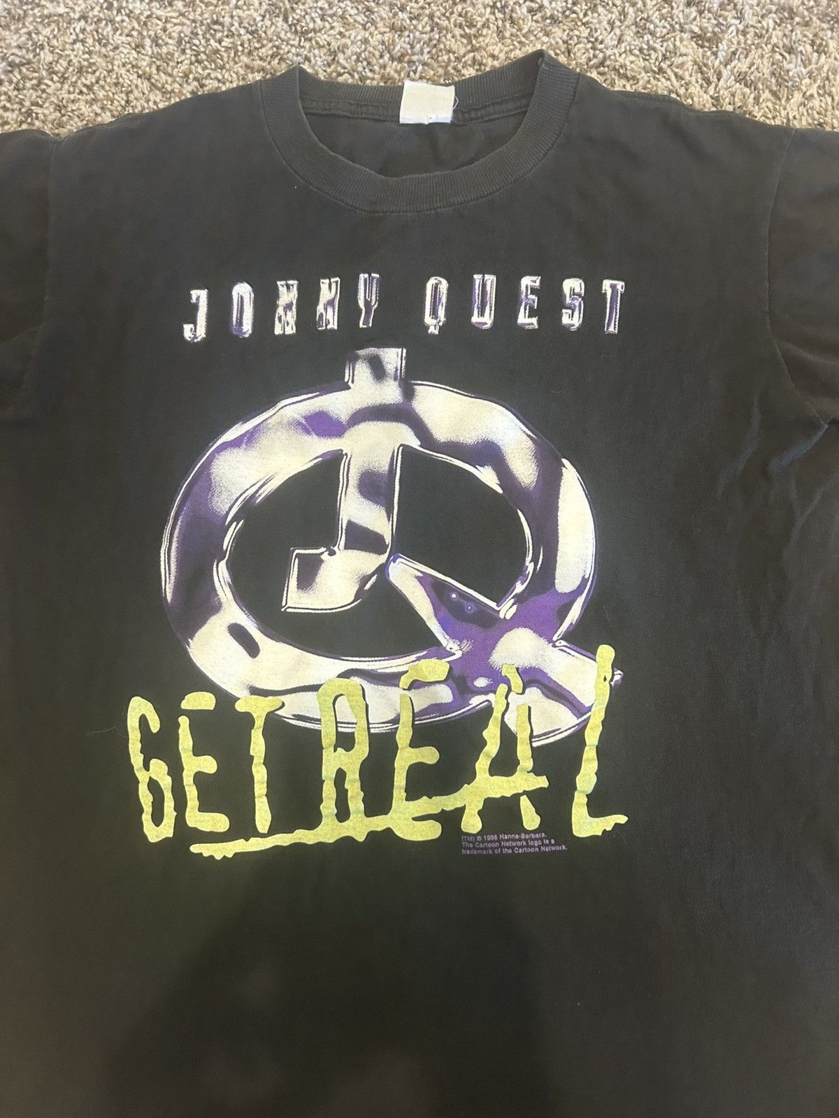 Cartoon Network VINTAGE Johnny Quest Get Real Tee 90s Single Stitch Size US L / EU 52-54 / 3 - 3 Thumbnail