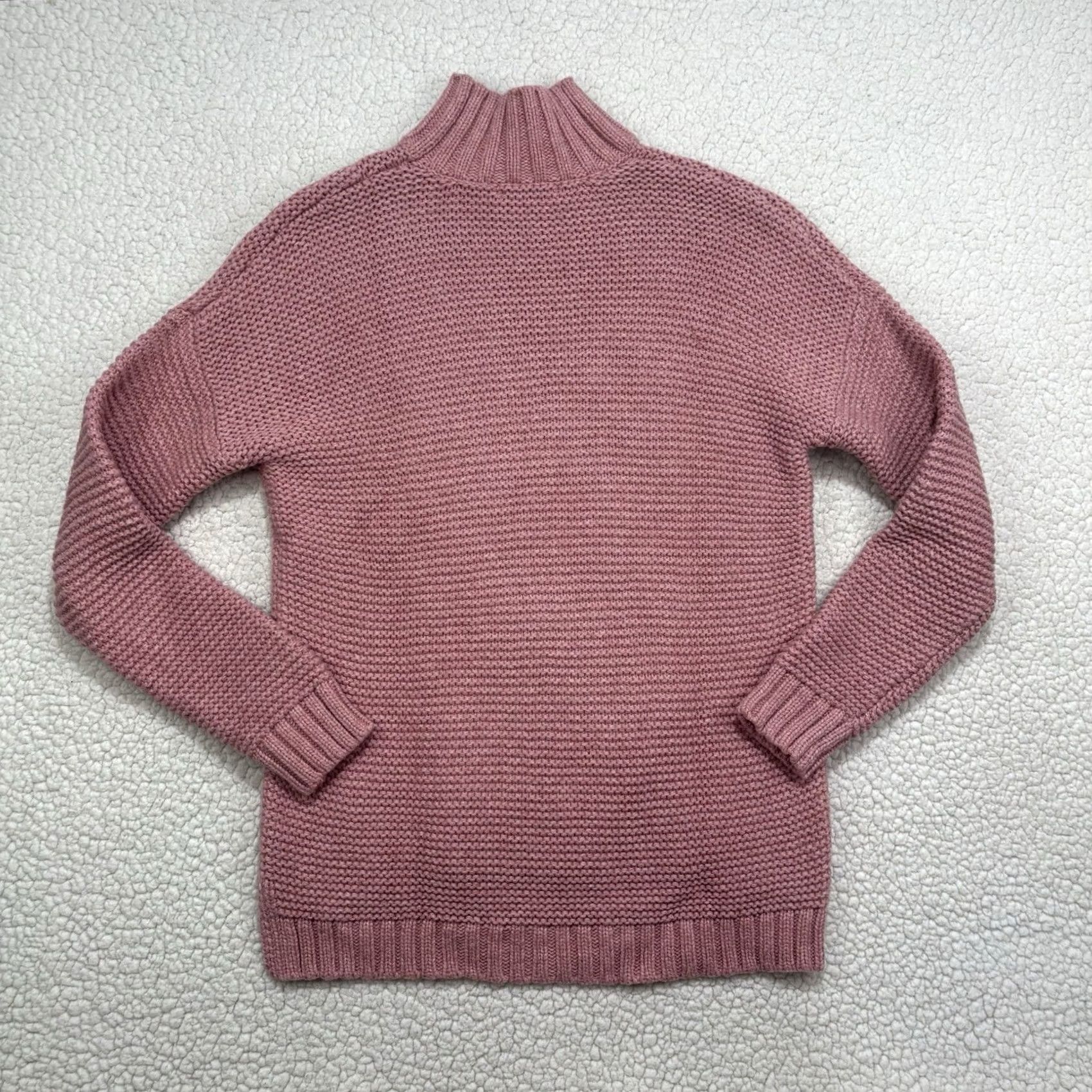 Marine Layer Marine Layer Womens XS Chunky Knit Ash Rose Merino Wool Sweater Size XS / US 0-2 / IT 36-38 - 5 Thumbnail