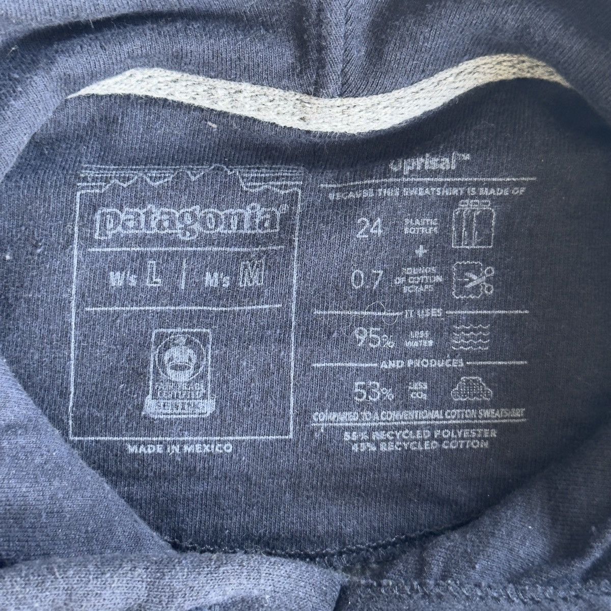Patagonia PATAGONIA Blue Striped patch logo hoodie Size US M / EU 48-50 / 2 - 3 Thumbnail