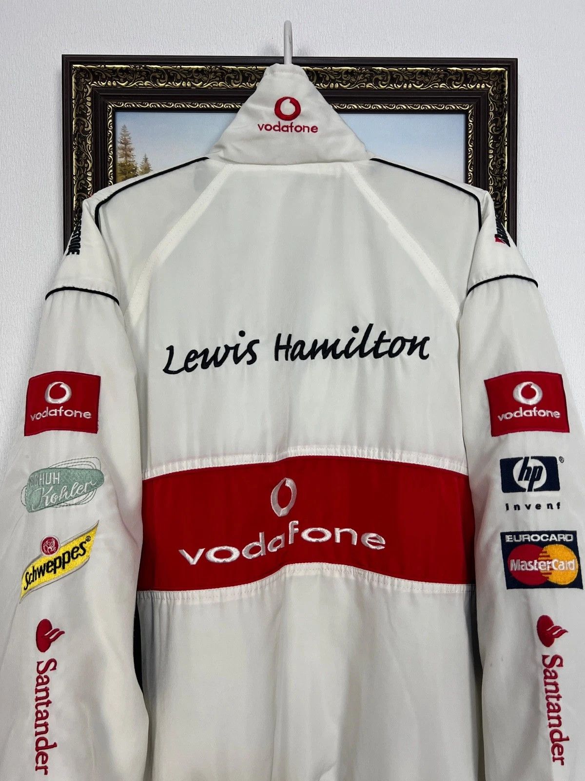 Vintage Vintage Mercedes Vodafone Racing Jacket Hamilton Bomber Size US XL / EU 56 / 4 - 6 Thumbnail
