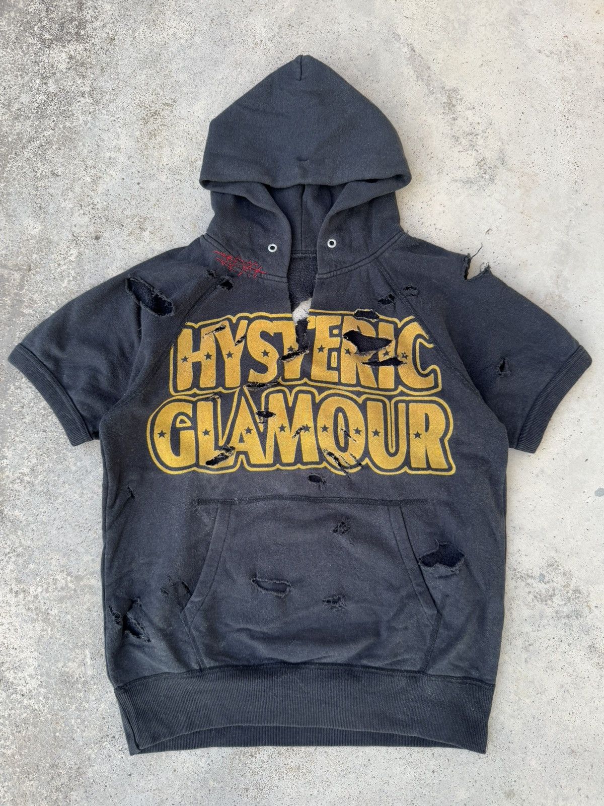 Distressed Hysteric Glamour Hard Star Grunge Hoodie