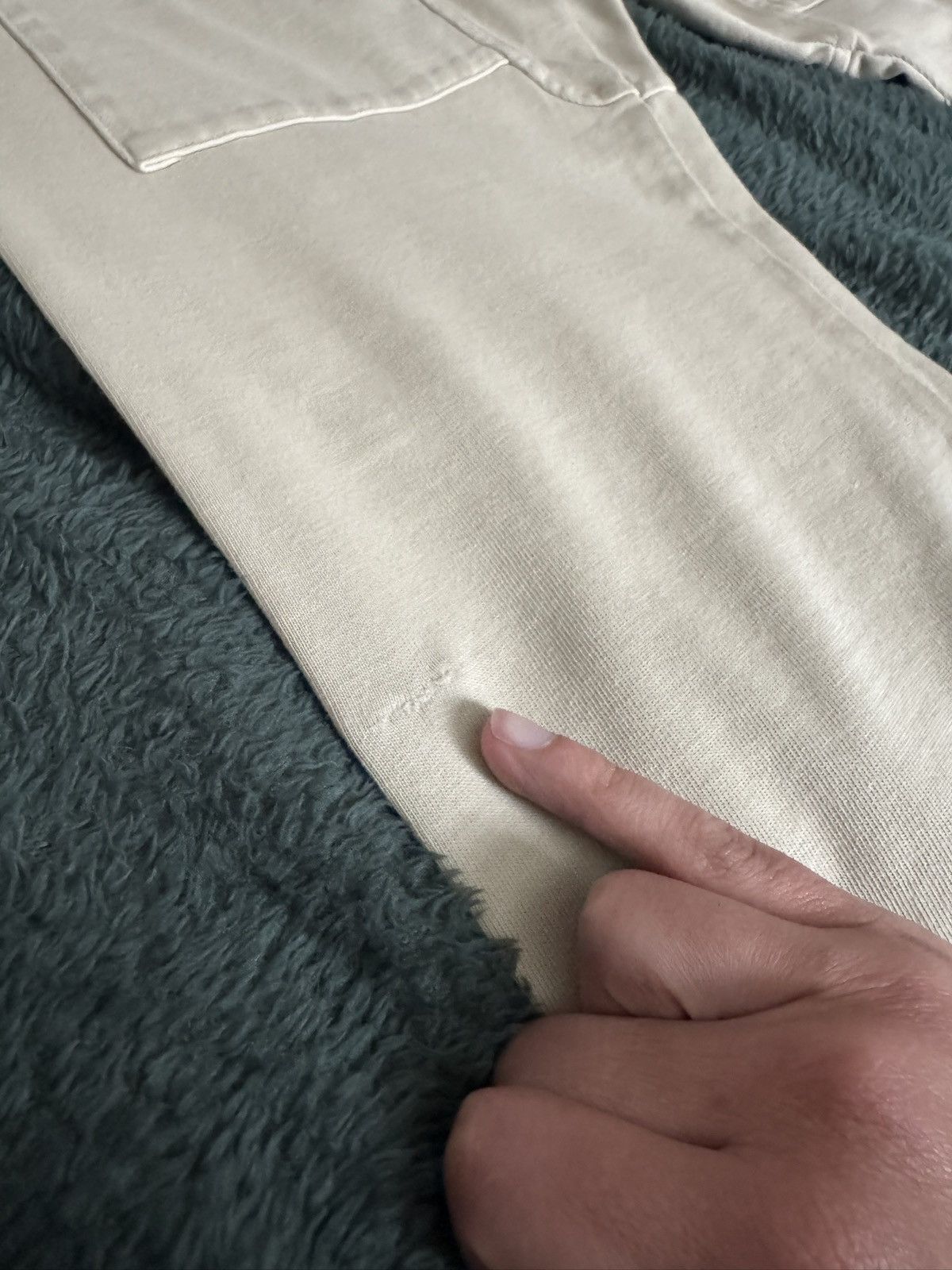 Rick Owens Drkshdw Rick Owens Creatch Cargo Pants Drkshdw Pants Pearl White XS Size US 28 / EU 44 - 6 Thumbnail