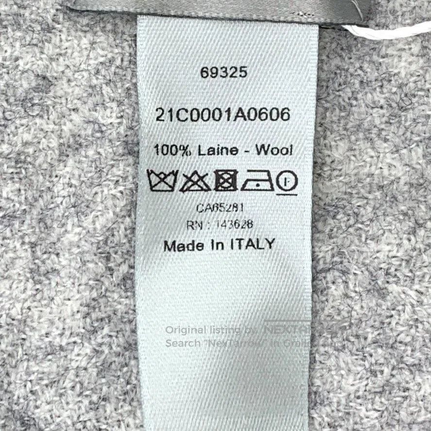 Dior Dior Blue CD Embroidered Wool Scarf. Size ONE SIZE - 9 Thumbnail