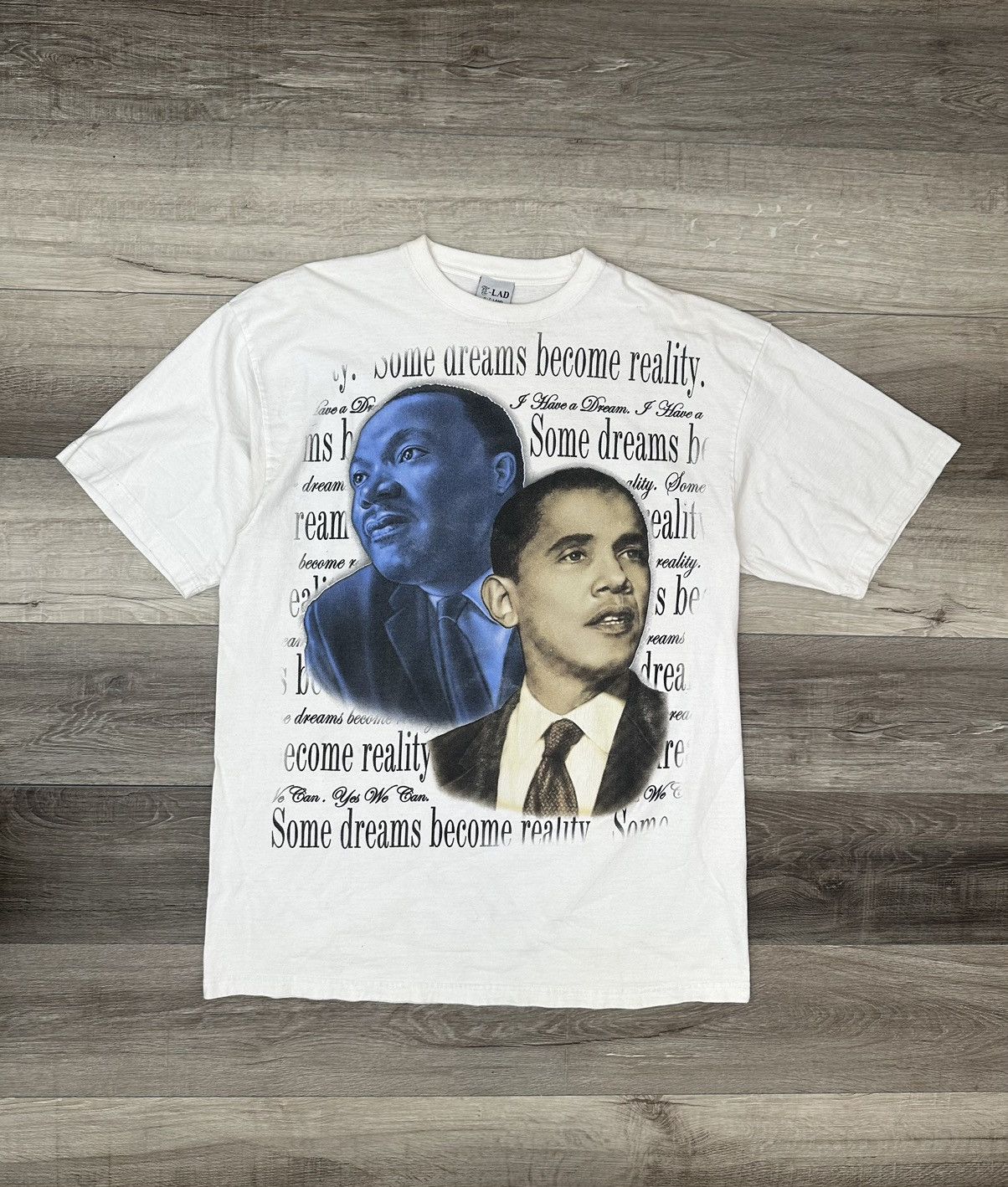 Vintage AMAZING Vintage All Over Print Obama MLK Martin Luther Tee Size US XXL / EU 58 / 5 - 1 Thumbnail
