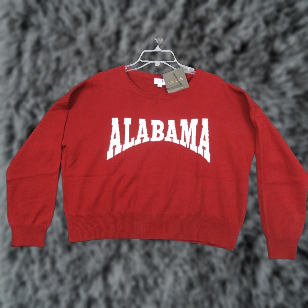 Vintage VINTAGE Le Lis Alabama Women's Cropped Sweater Medium Crimson Red NWT Size M / US 6-8 / IT 42-44 - 1 Thumbnail